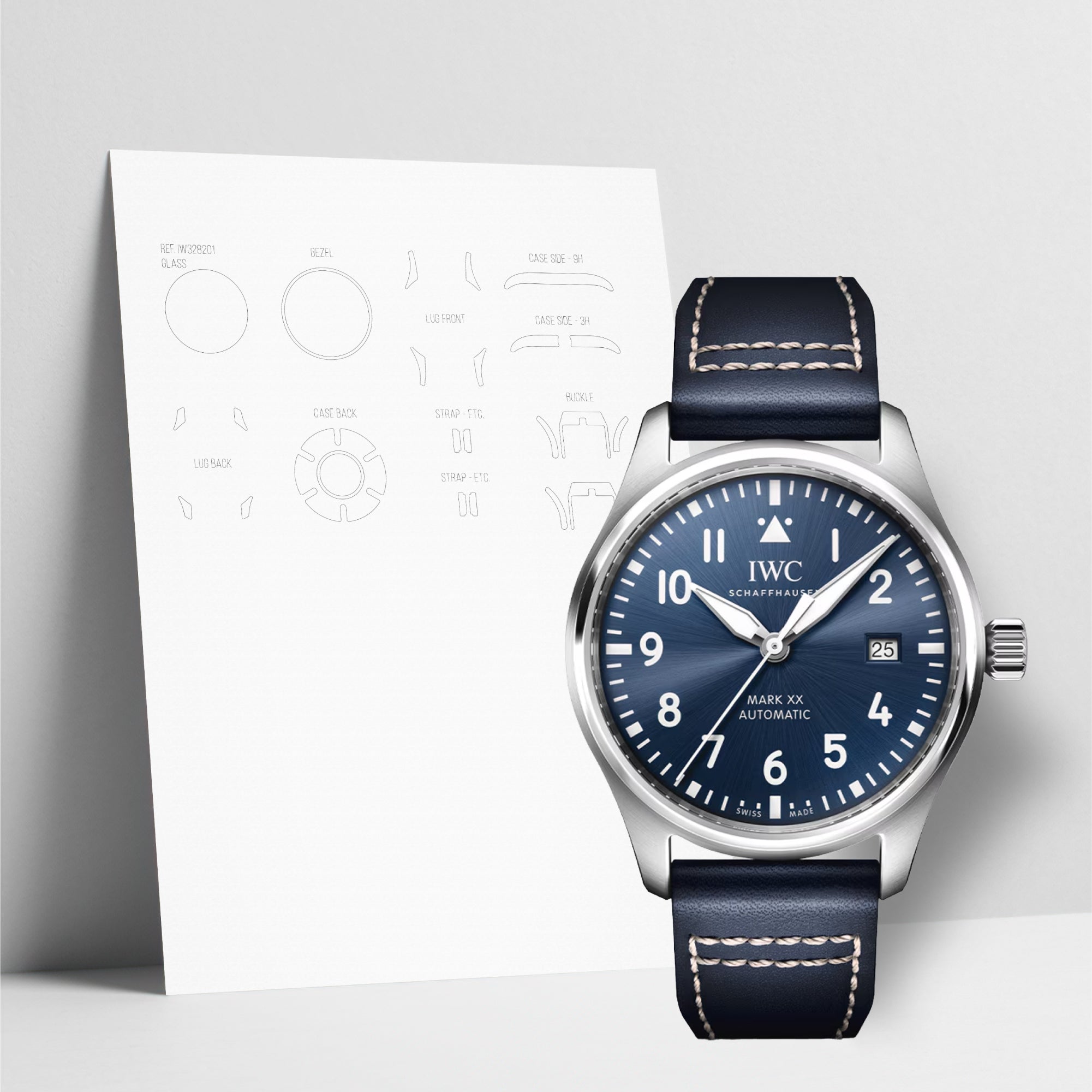 WATCHSHELL IWC MARK 20 IW328203 40MM PROTECTIVE FILM