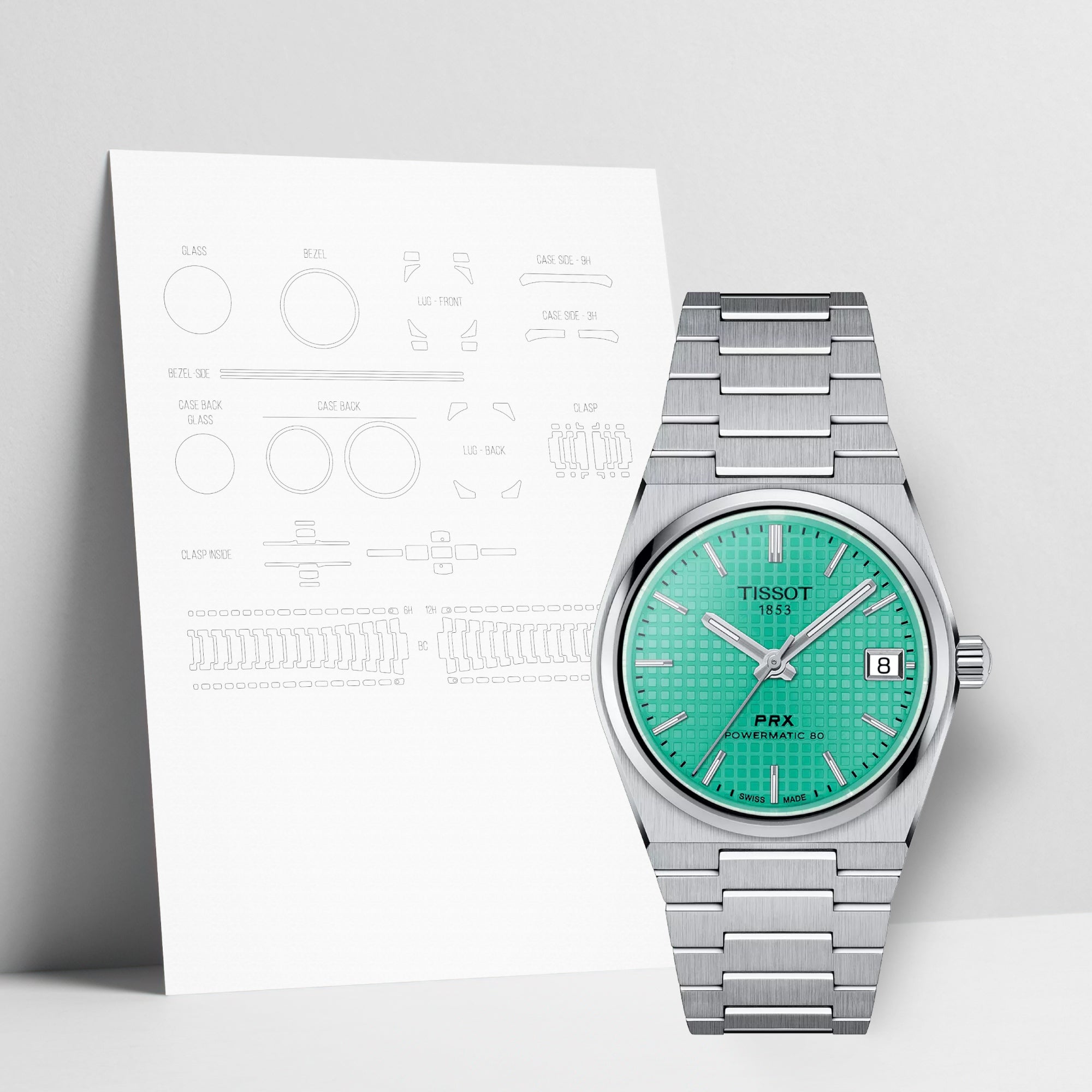 WATCHSHELL TISSOT PRX T137.207.11.091.01 35MM PROTECTIVE FILM