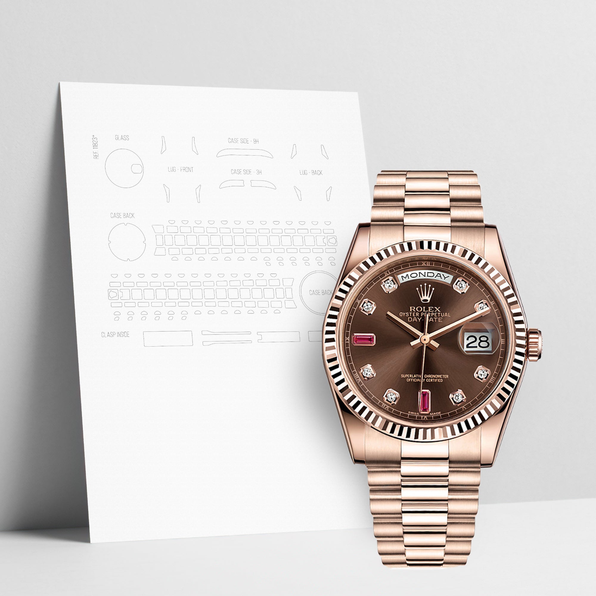 WATCHSHELL ROLEX DAY-DATE 118235 36MM PRESIDENT PROTECTIVE FILM