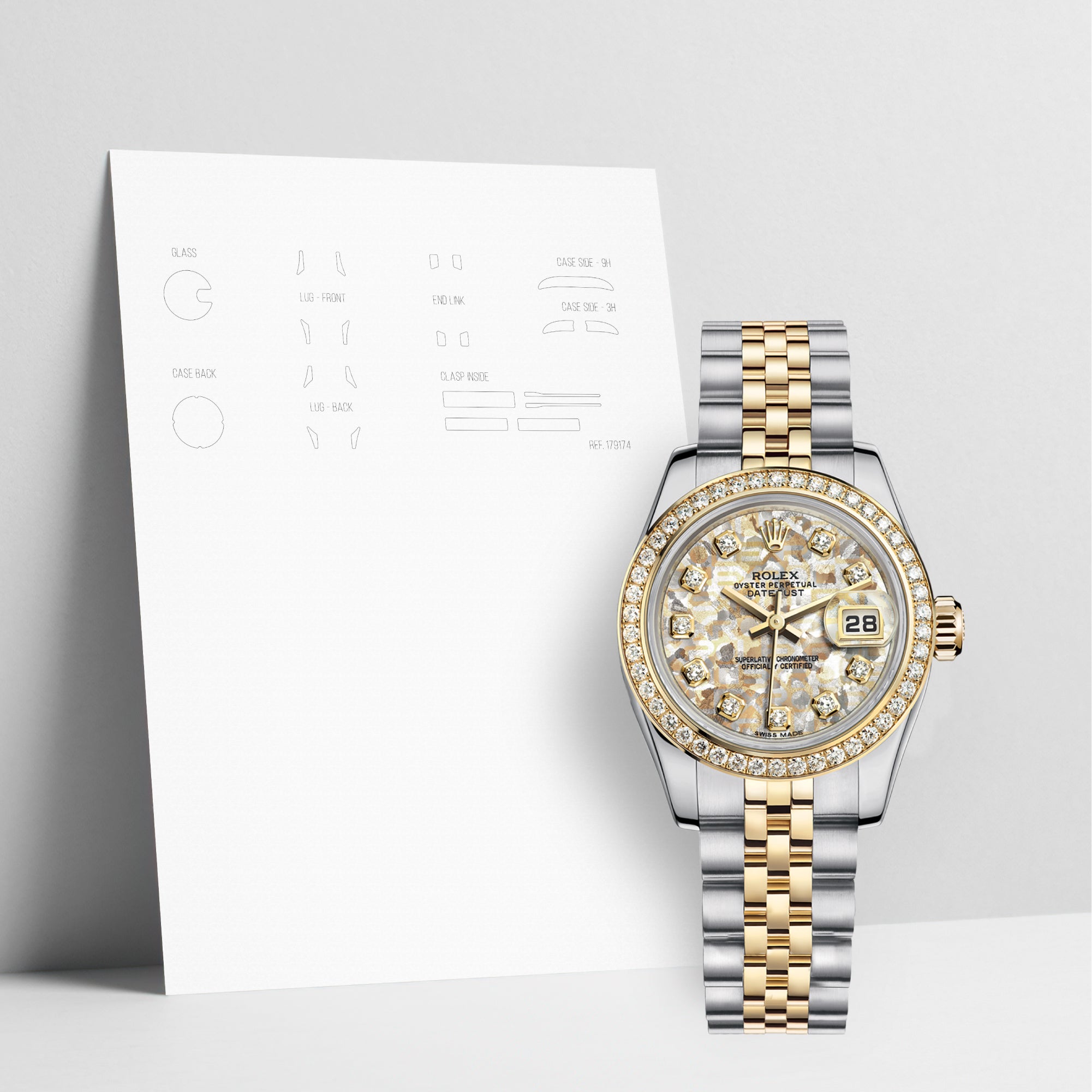 WATCHSHELL ROLEX DATEJUST 179383 26MM JUBILEE PROTECTIVE FILM