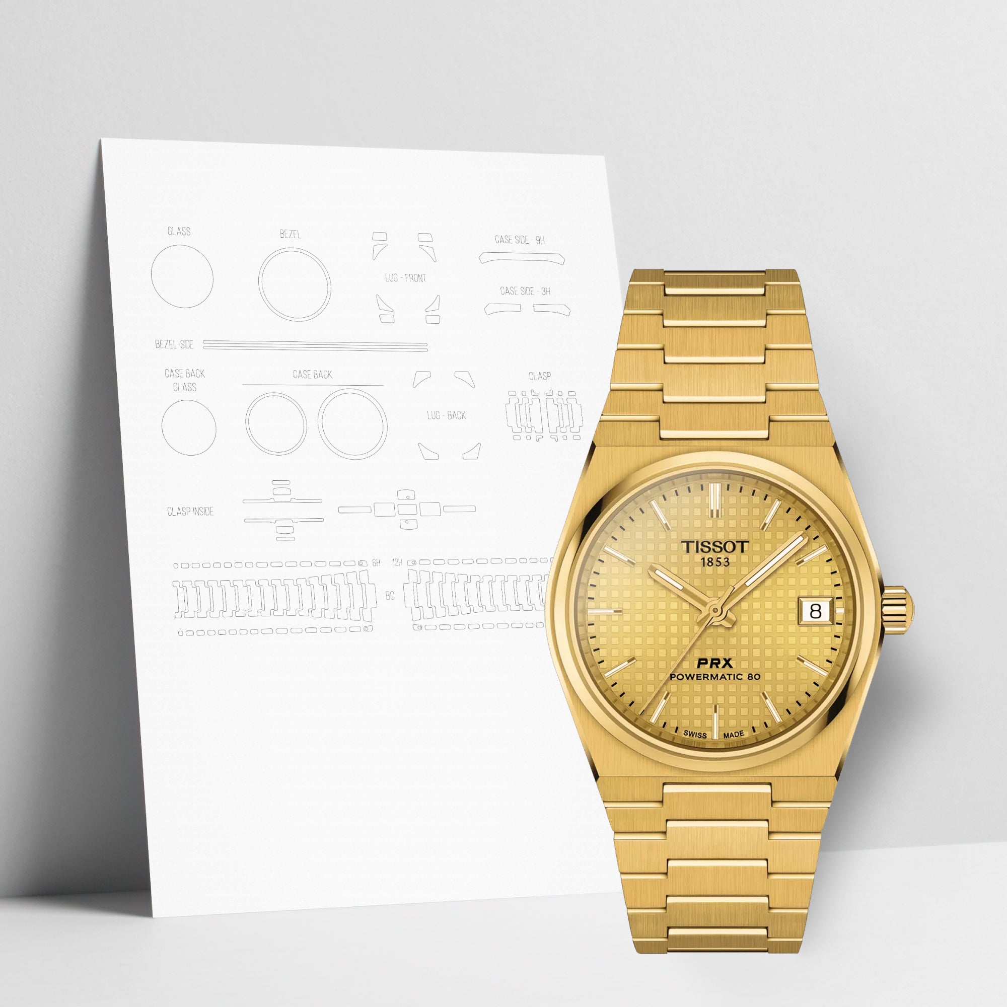 WATCHSHELL TISSOT PRX T137.207.33.021.00 35MM PROTECTIVE FILM