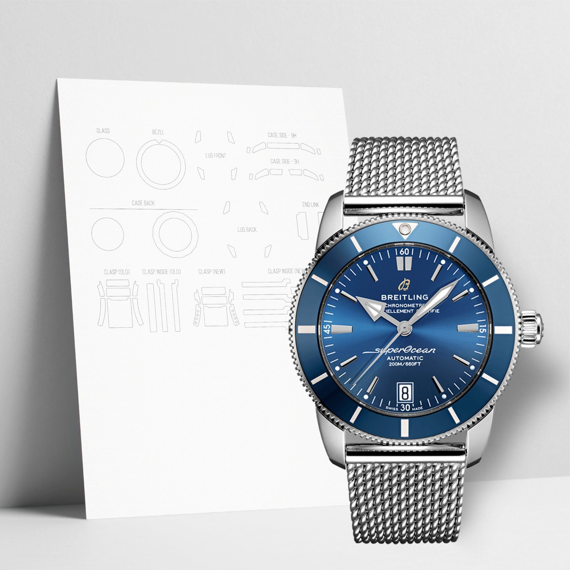 WATCHSHELL BREITLING SUPEROCEAN AB2010161C1A1 42MM PROTECTIVE FILM