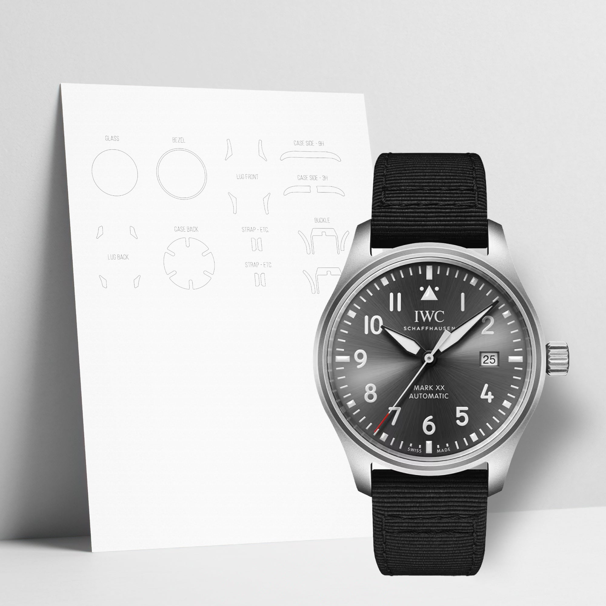 WATCHSHELL IWC MARK 20 IW328209 40MM PROTECTIVE FILM