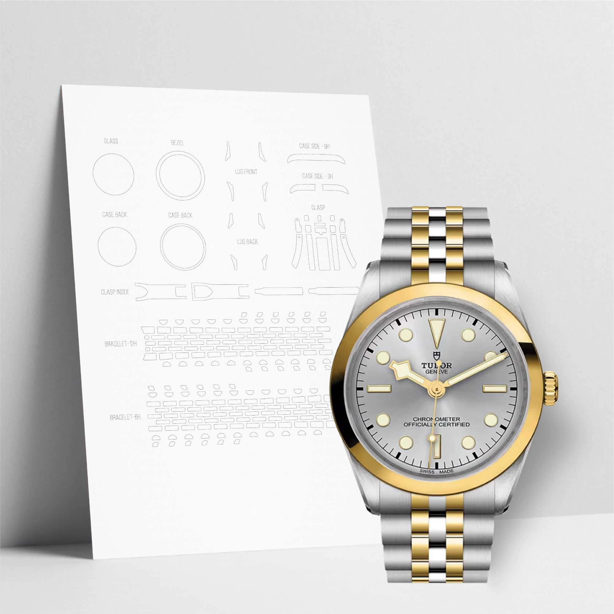 WATCHSHELL TUDOR M79643 BLACK BAY 36MM PROTECTIVE FILM