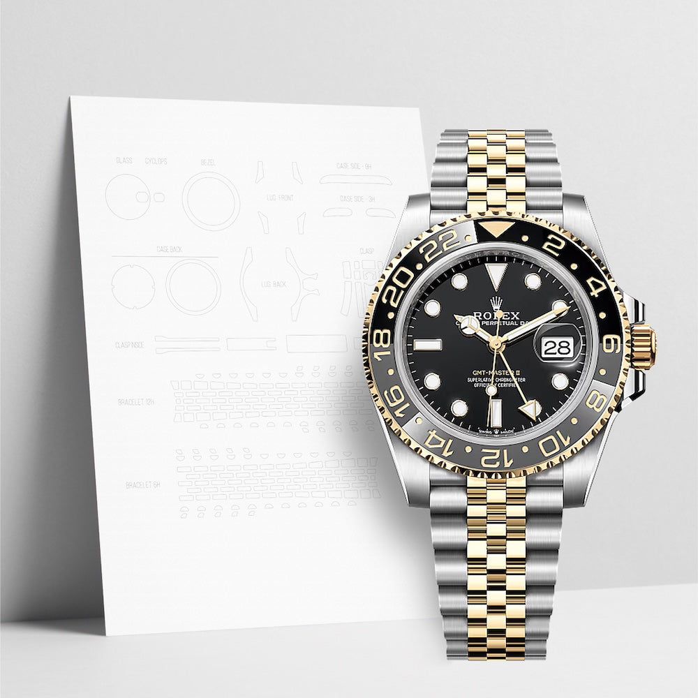 WATCHSHELL ROLEX GMT-MASTER II 126713GRNR 40MM JUBILEE PROTECTIVE FILM