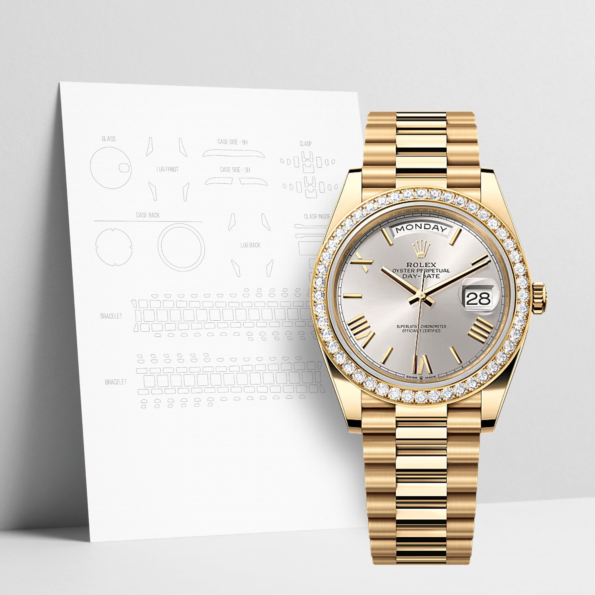 WATCHSHELL ROLEX DAY-DATE 228348RBR 40MM PRESIDENT PROTECTIVE FILM