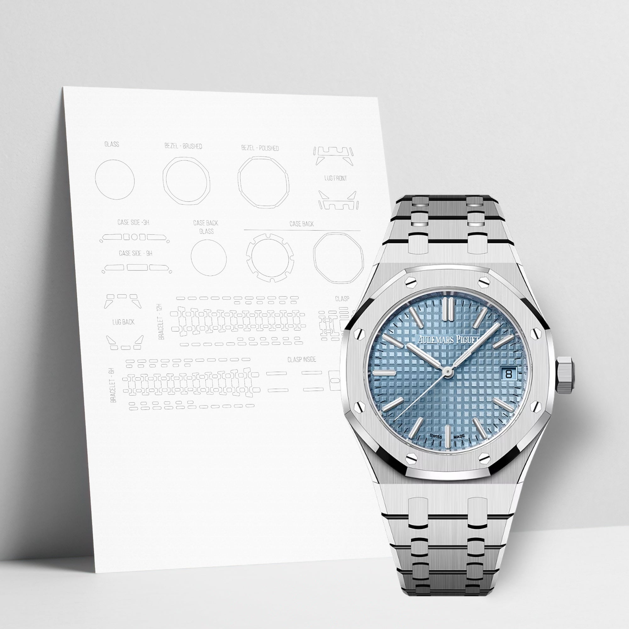 WATCHSHELL AUDEMARS PIGUET ROYAL OAK 15550ST.OO.1356ST.08 37MM PROTECTIVE FILM
