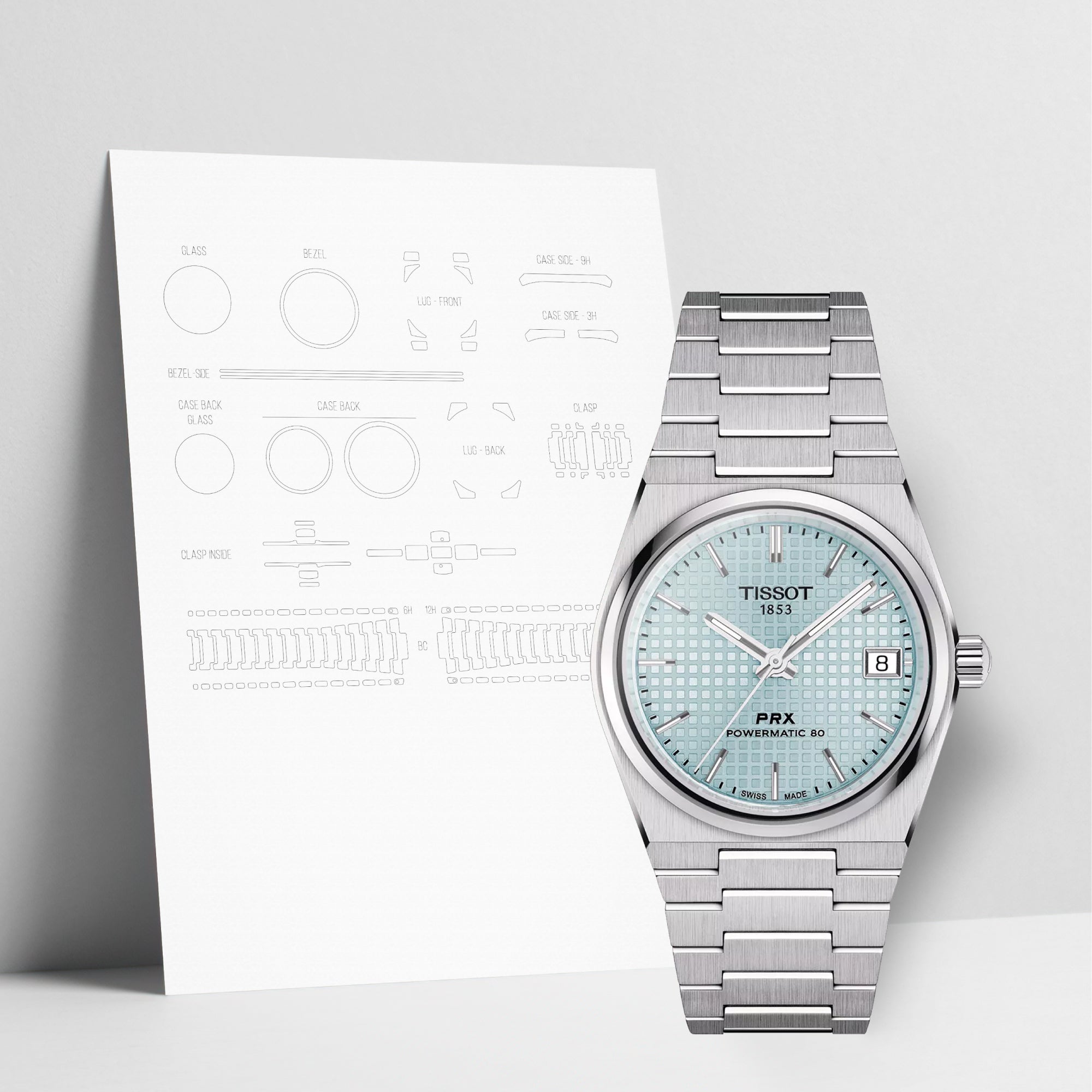 WATCHSHELL TISSOT PRX T137.207.11.351.00 35MM PROTECTIVE FILM