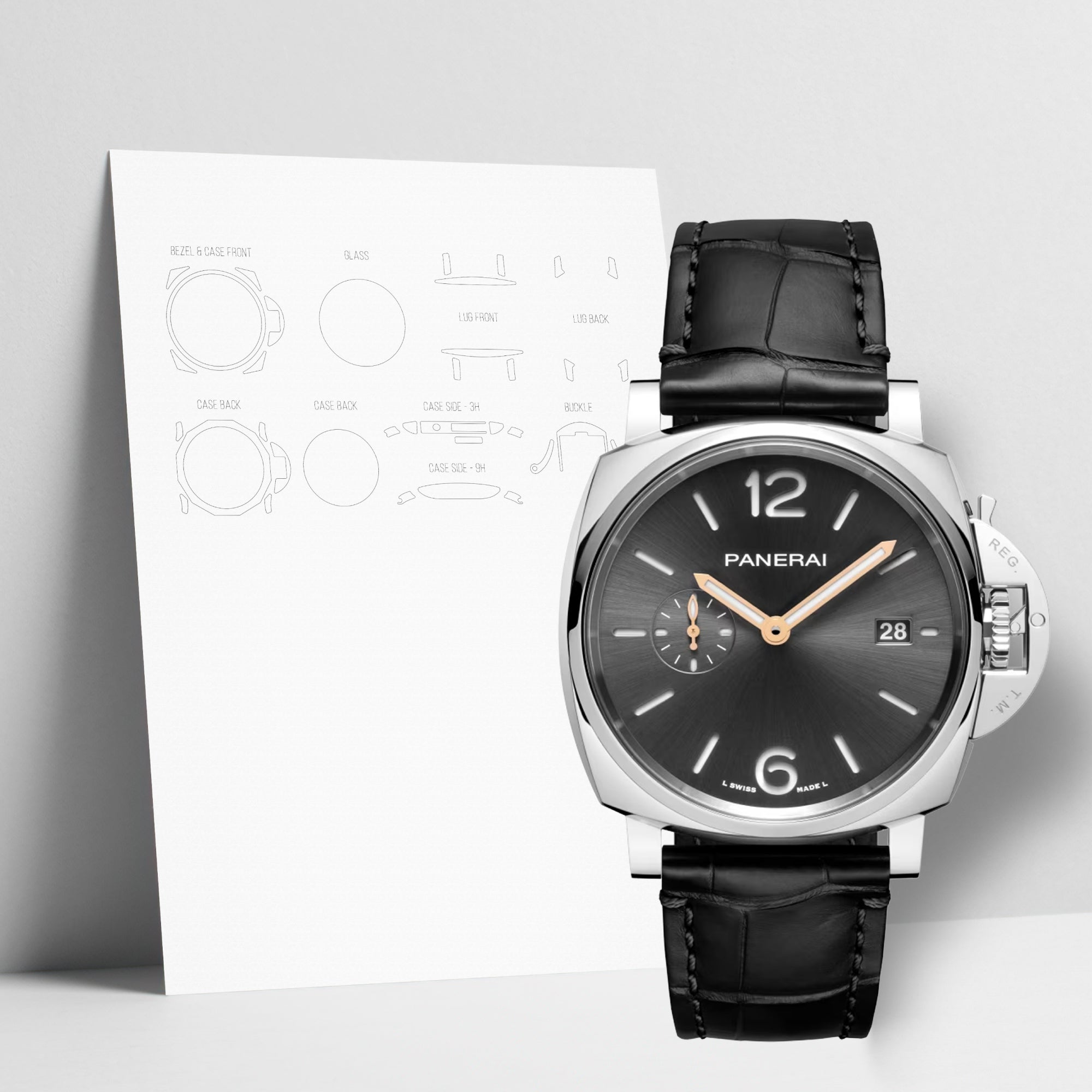 WATCHSHELL PANERAI LUMINOR PAM-01250 42MM PROTECTIVE FILM