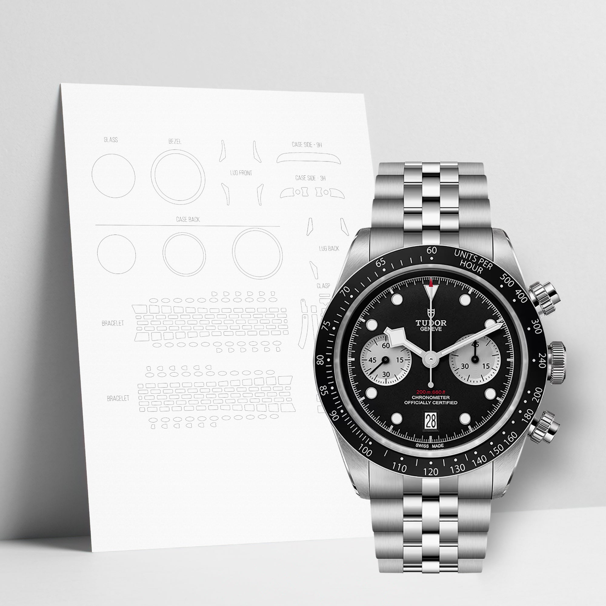 WATCHSHELL TUDOR BLACK BAY M79360N3 41MM PROTECTIVE FILM
