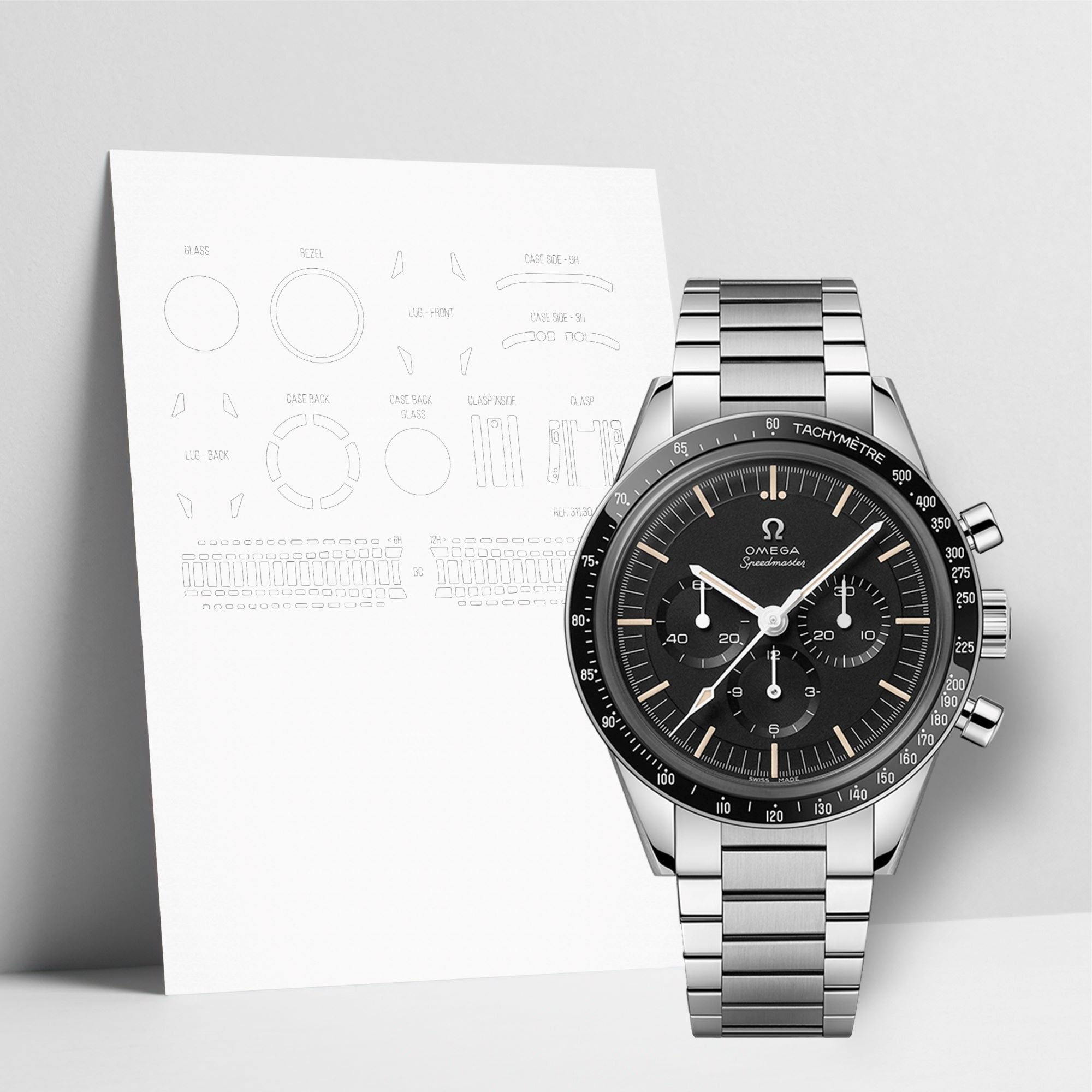 WATCHSHELL OMEGA MOONWATCH 311.30.40.30.01.001 39.7MM PROTECTIVE FILM