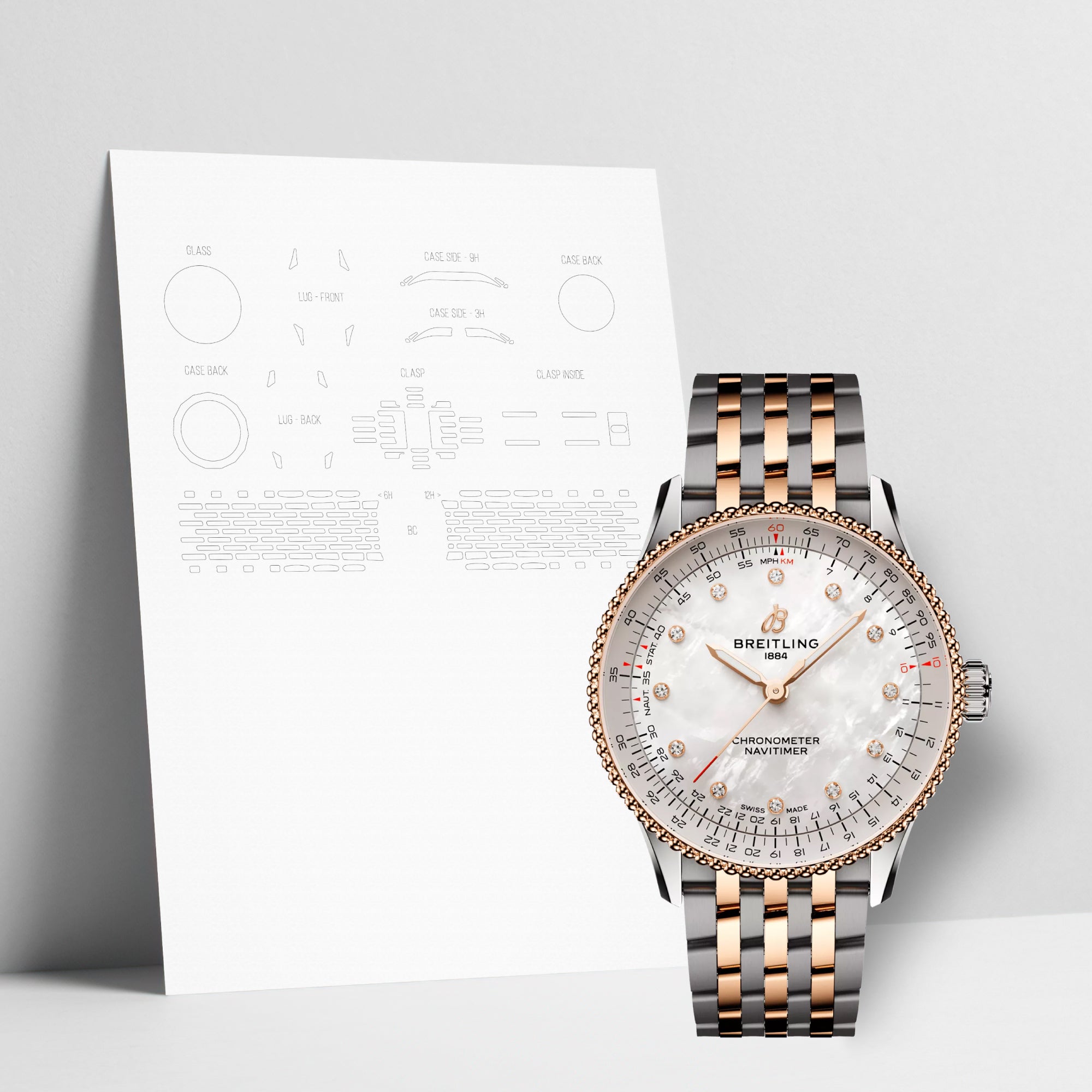 WATCHSHELL BREITLING NAVITIMER U17327211A1U1 36MM PROTECTIVE FILM
