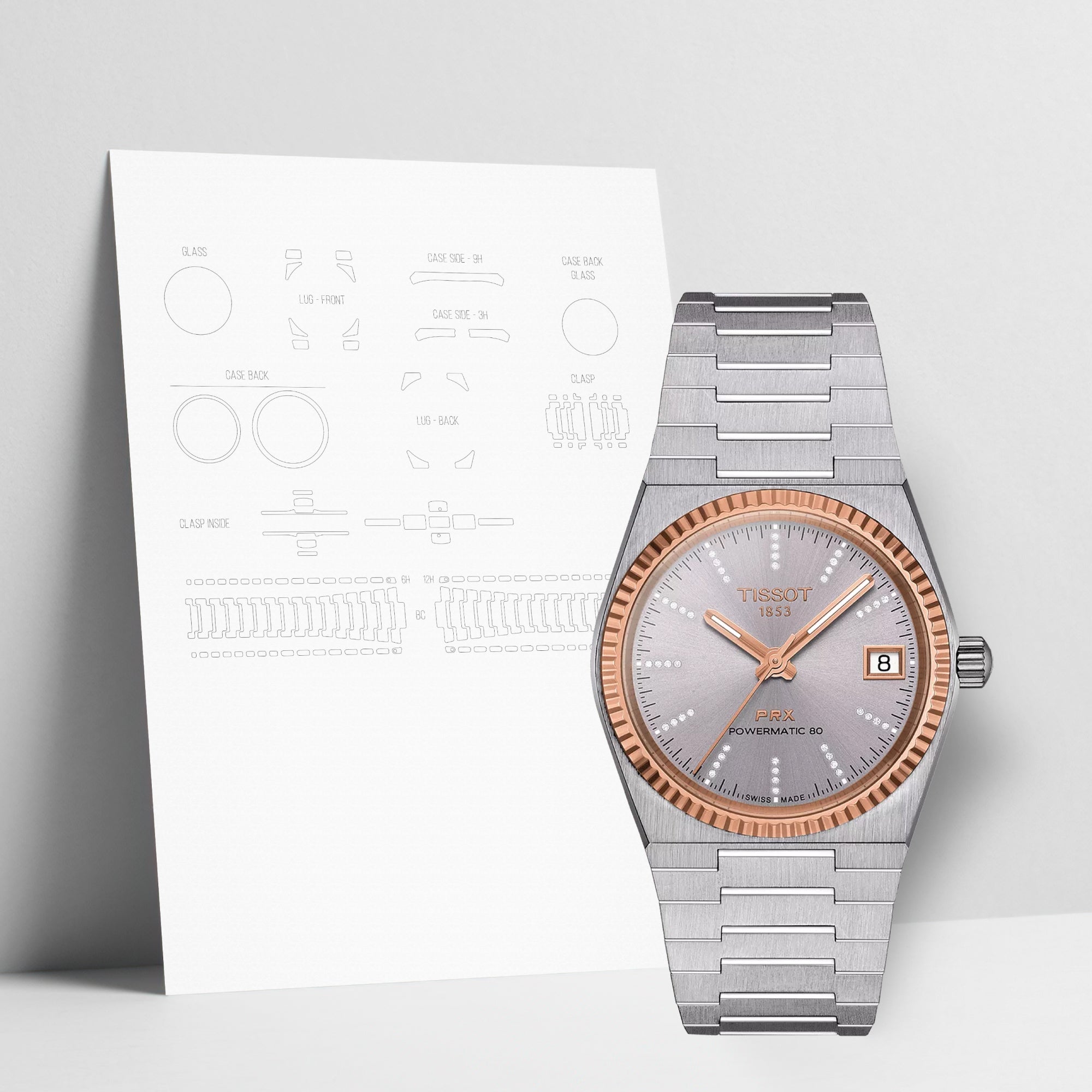 WATCHSHELL TISSOT PRX T931.207.41.336.00 35MM PROTECTIVE FILM