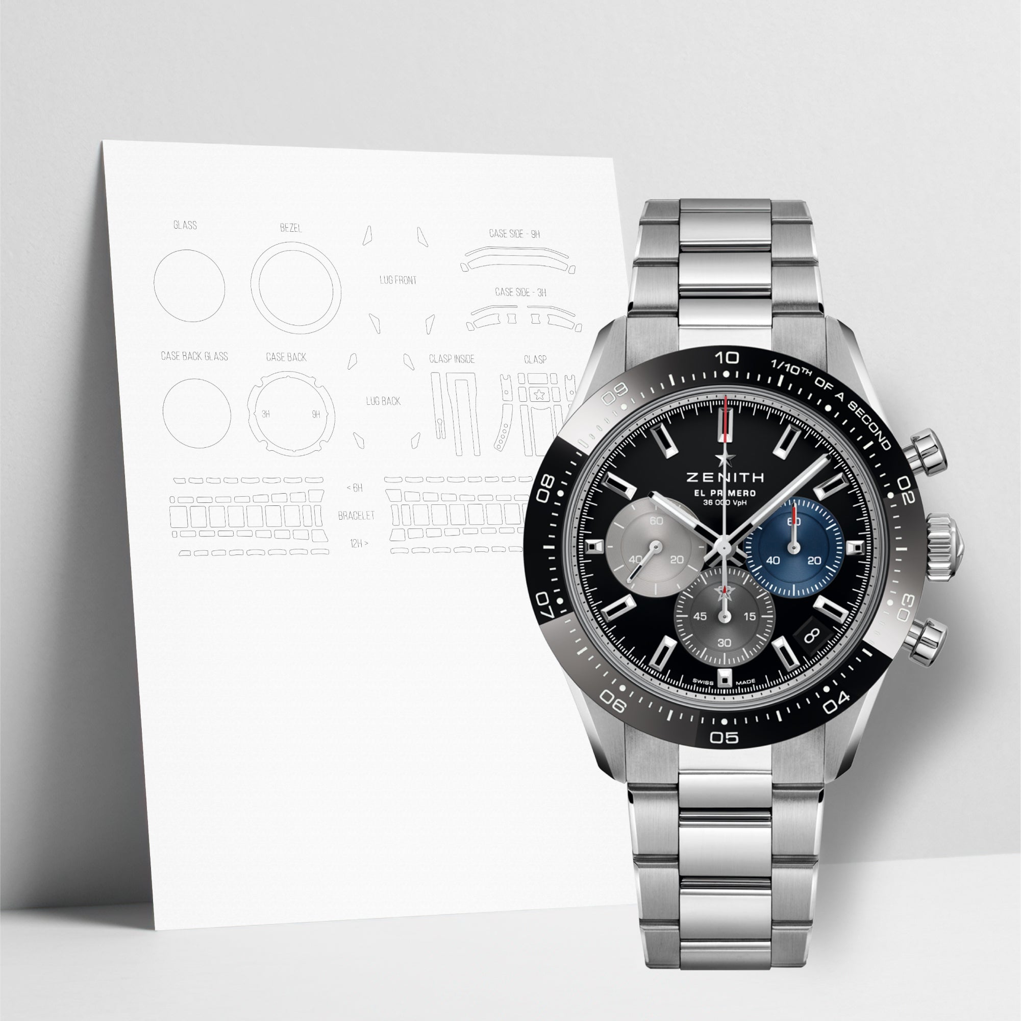 WATCHSHELL ZENITH CHRONOMASTER 03.3100.3600/21.M3100 41MM PROTECTIVE FILM