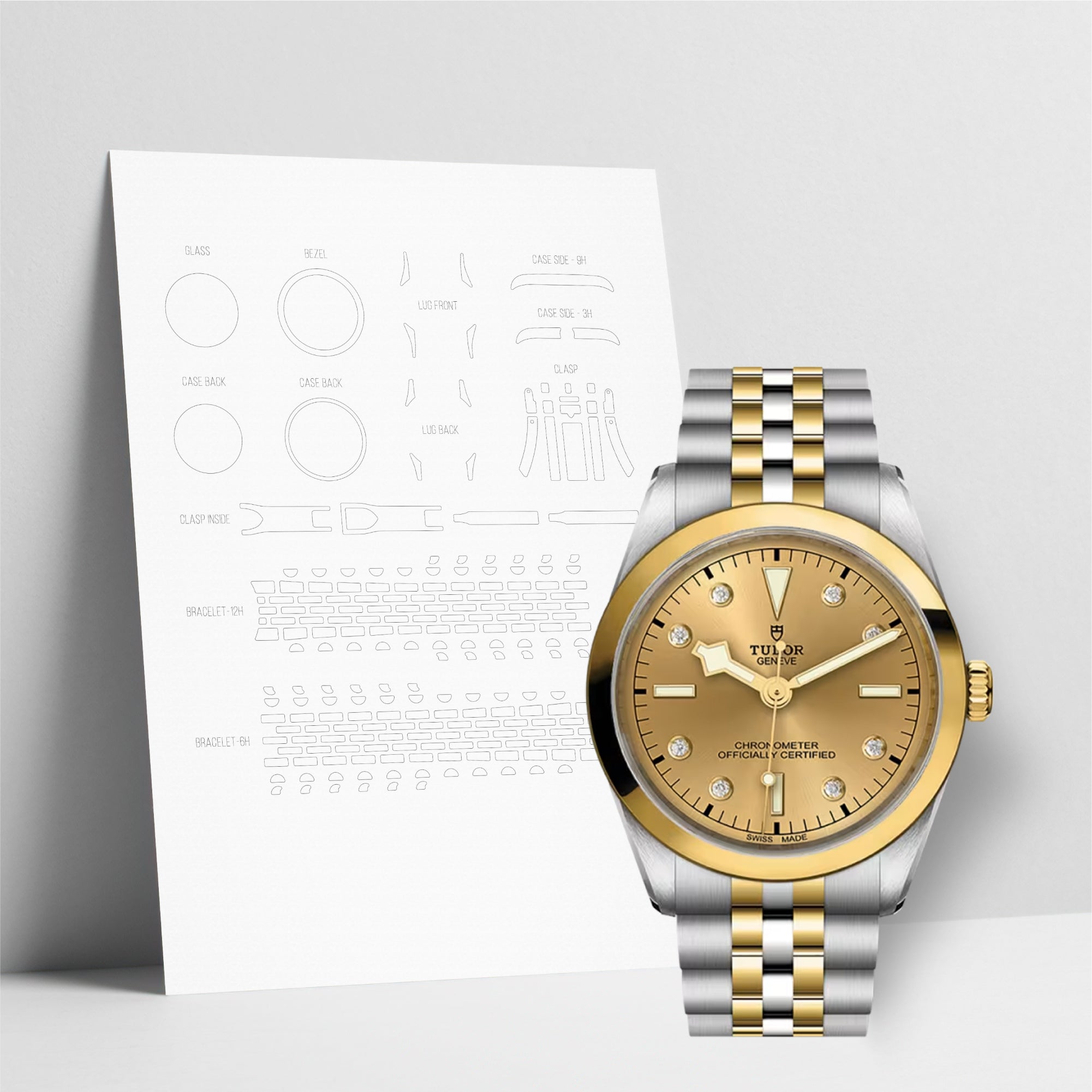 WATCHSHELL TUDOR M79643 BLACK BAY 36MM PROTECTIVE FILM