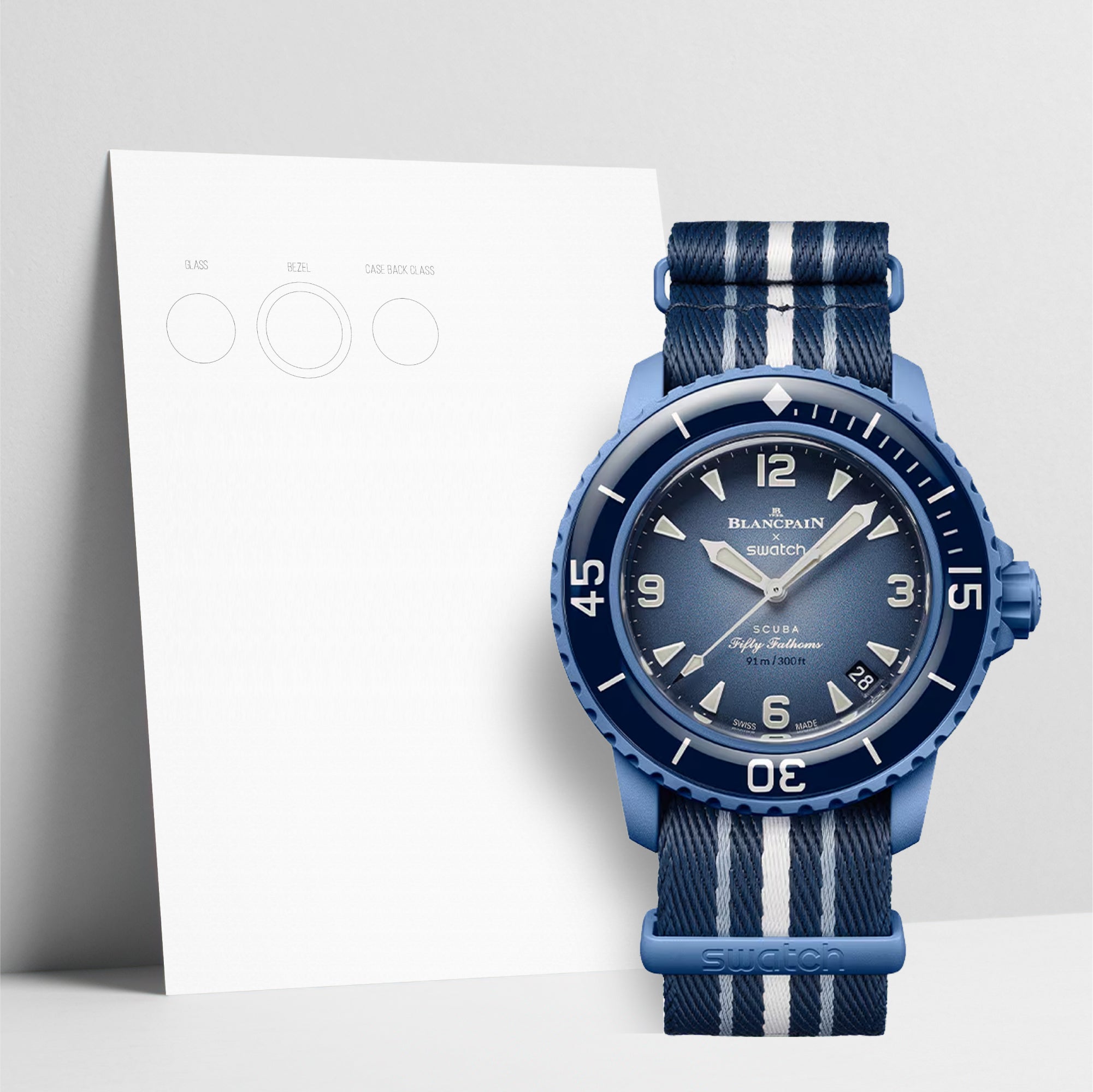 WATCHSHELL SWATCH SCUBA FIFTY FATHOMS SO35A100 42MM PROTECTIVE FILM