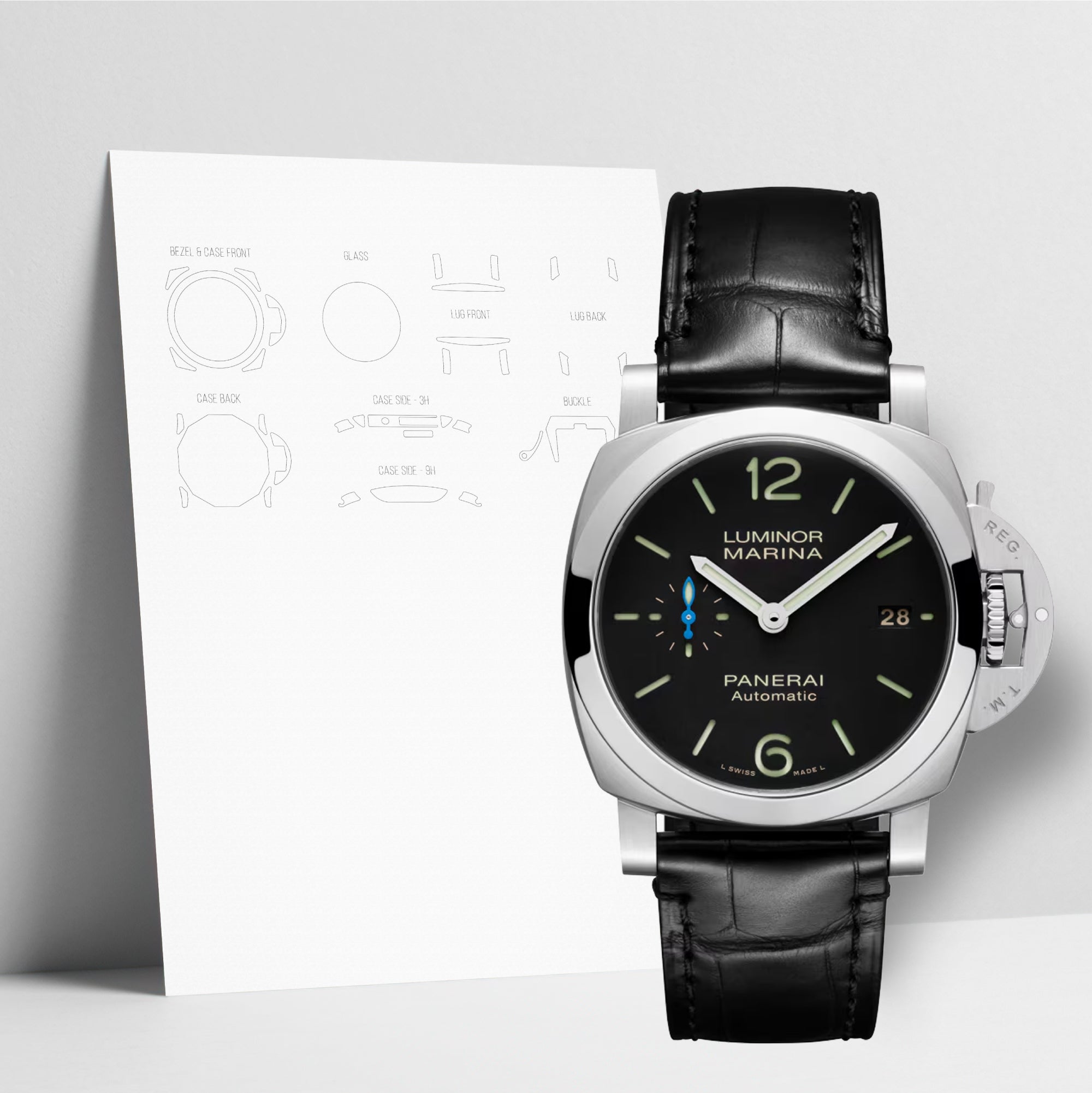 WATCHSHELL PANERAI LUMINOR PAM-01372 40MM PROTECTIVE FILM