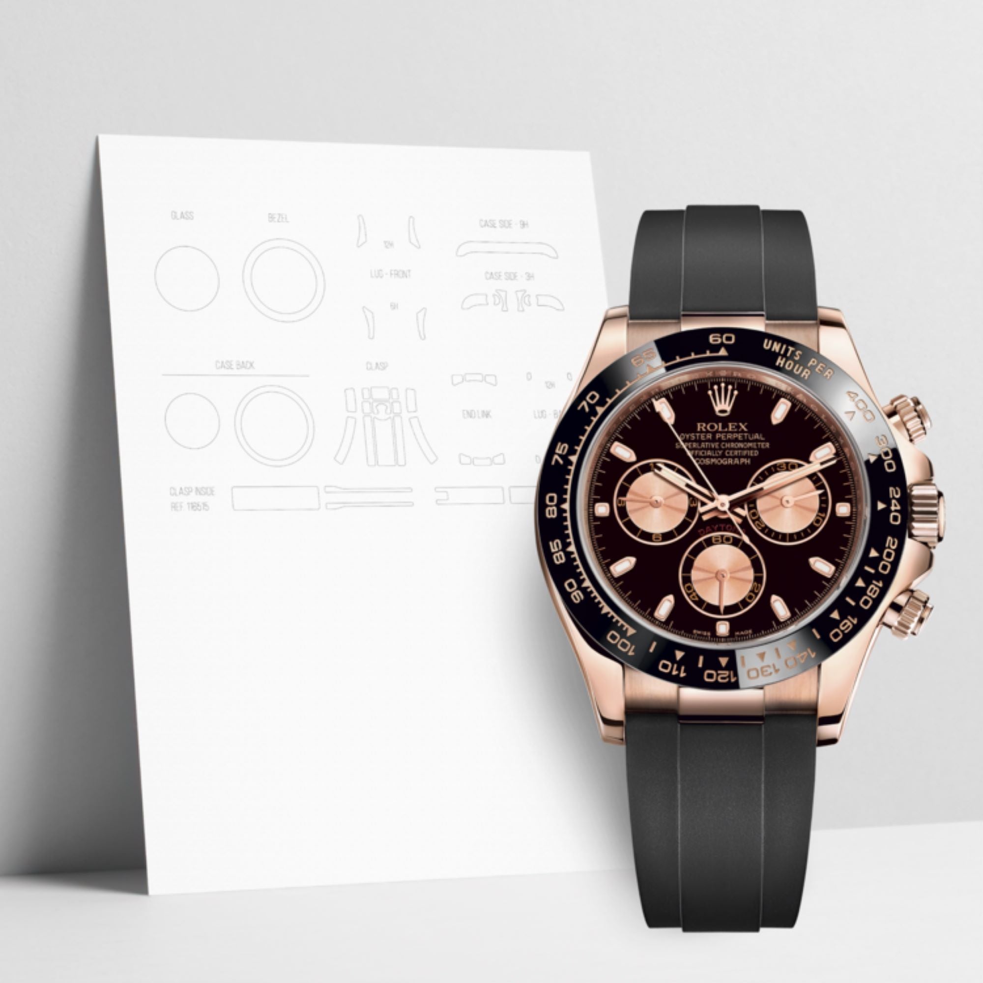 WATCHSHELL ROLEX DAYTONA 116515LN 40MM OYSTERFLEX PROTECTIVE FILM