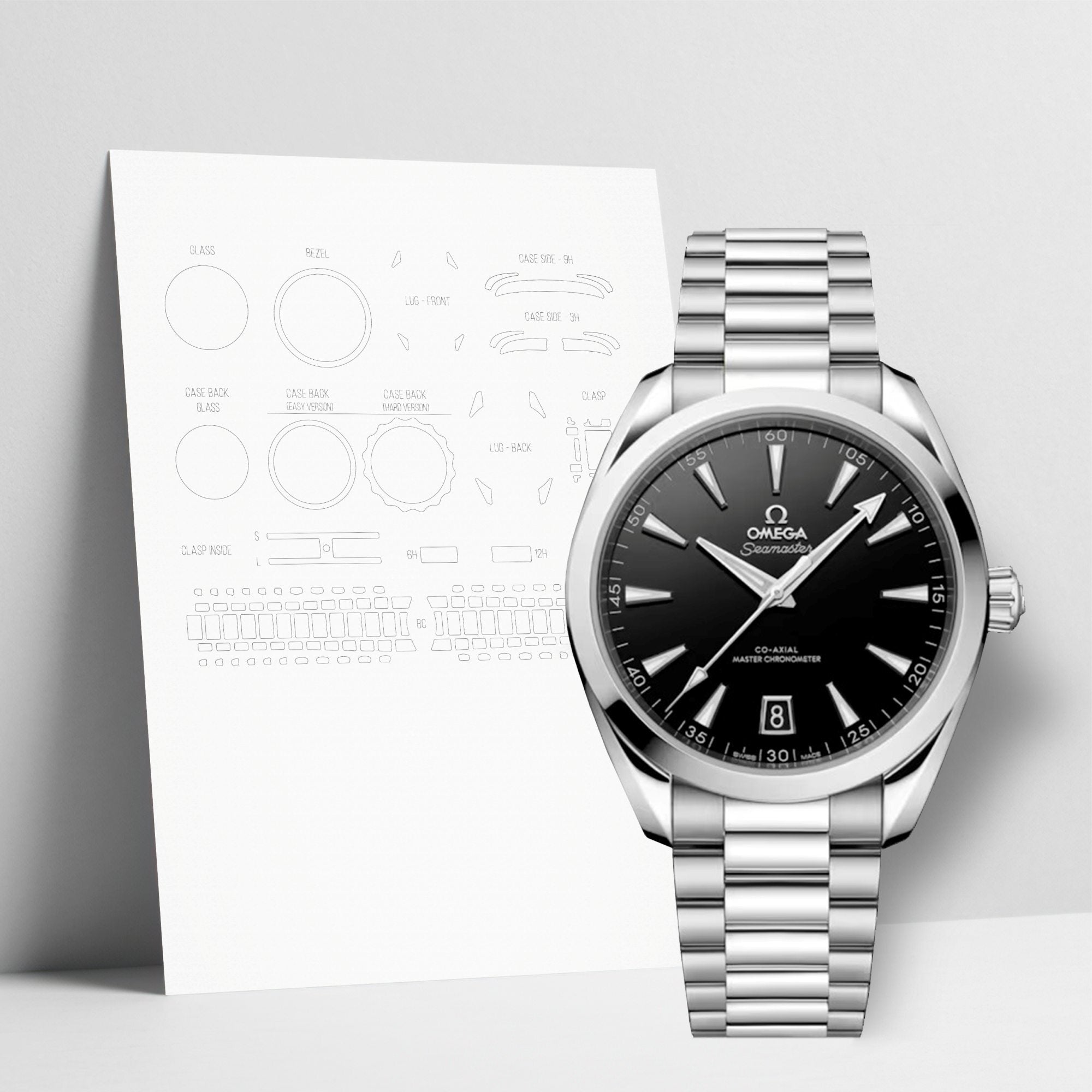 WATCHSHELL OMEGA AQUA TERRA 220.10.41.21.01.002 41MM PROTECTIVE FILM
