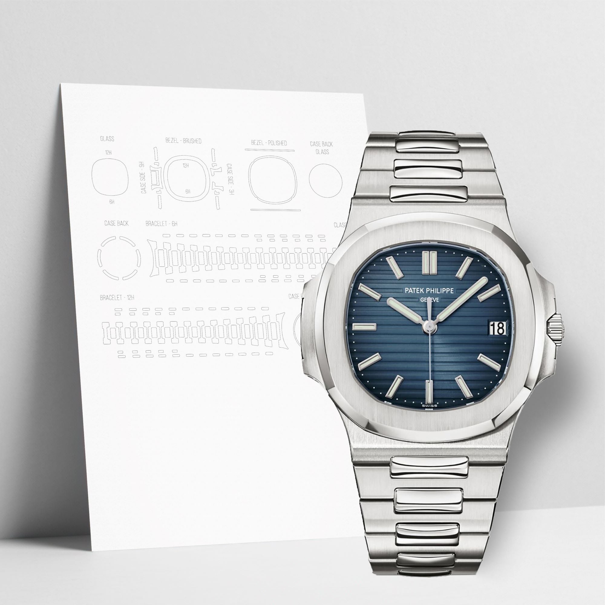 WATCHSHELL PATEK PHILIPPE NAUTILUS 5711/1A 40MM PROTECTIVE FILM