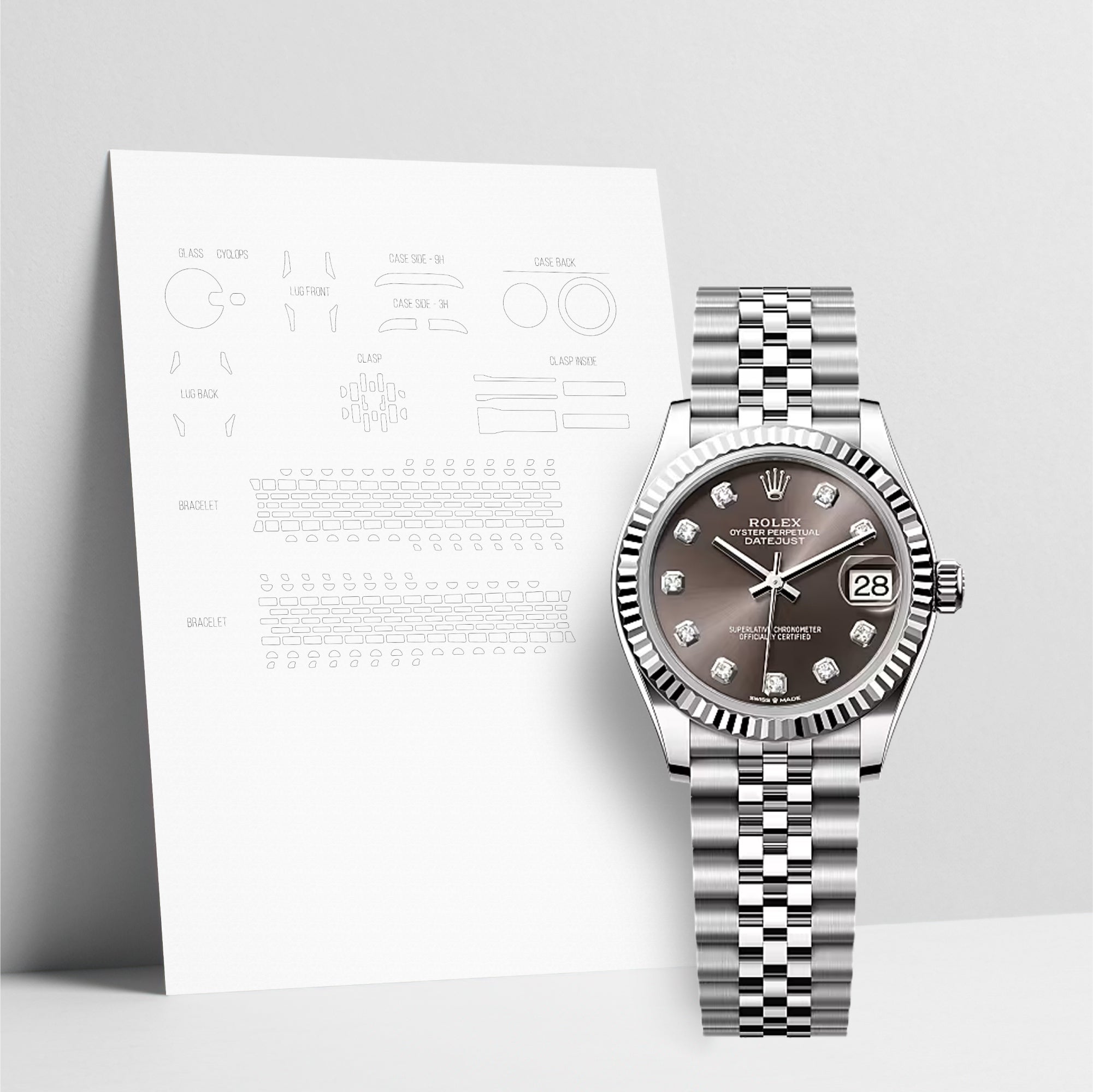 WATCHSHELL ROLEX DATEJUST 278274 31MM JUBILEE PROTECTIVE FILM