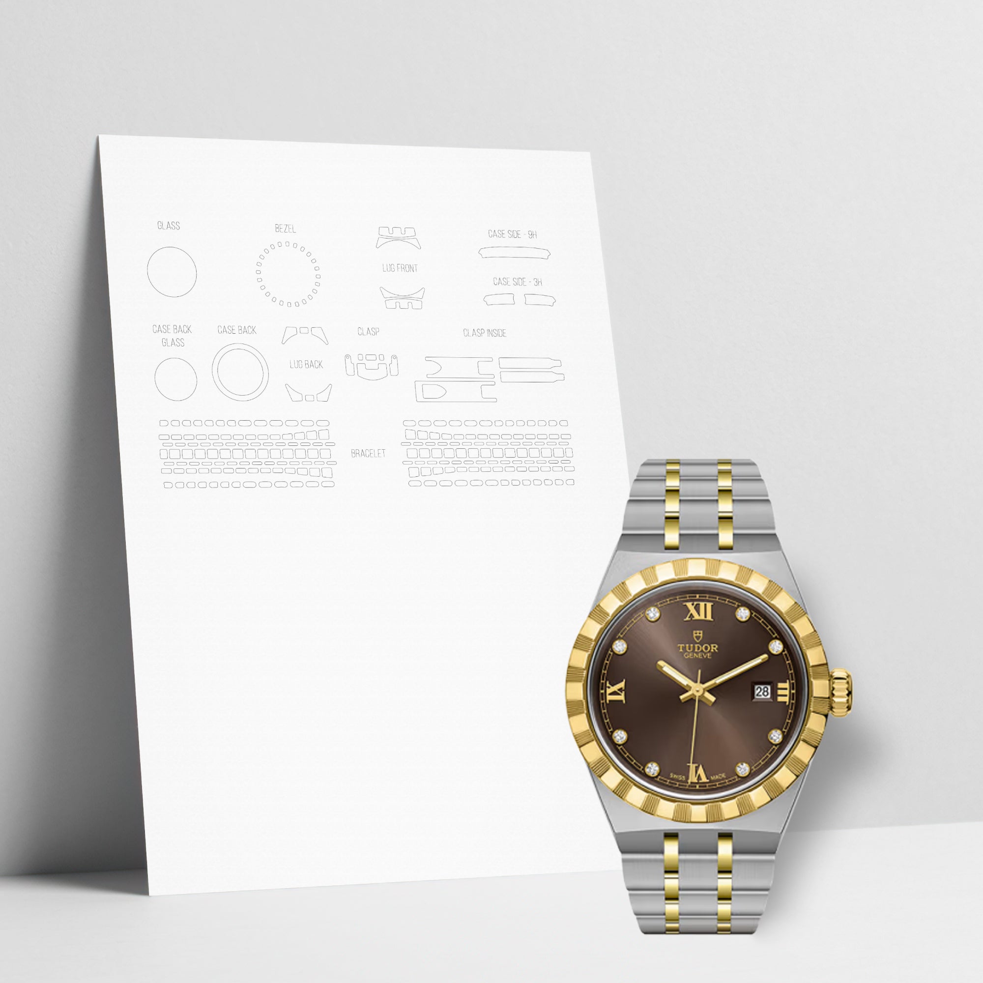 WATCHSHELL TUDOR ROYAL M28303 28MM PROTECTIVE FILM