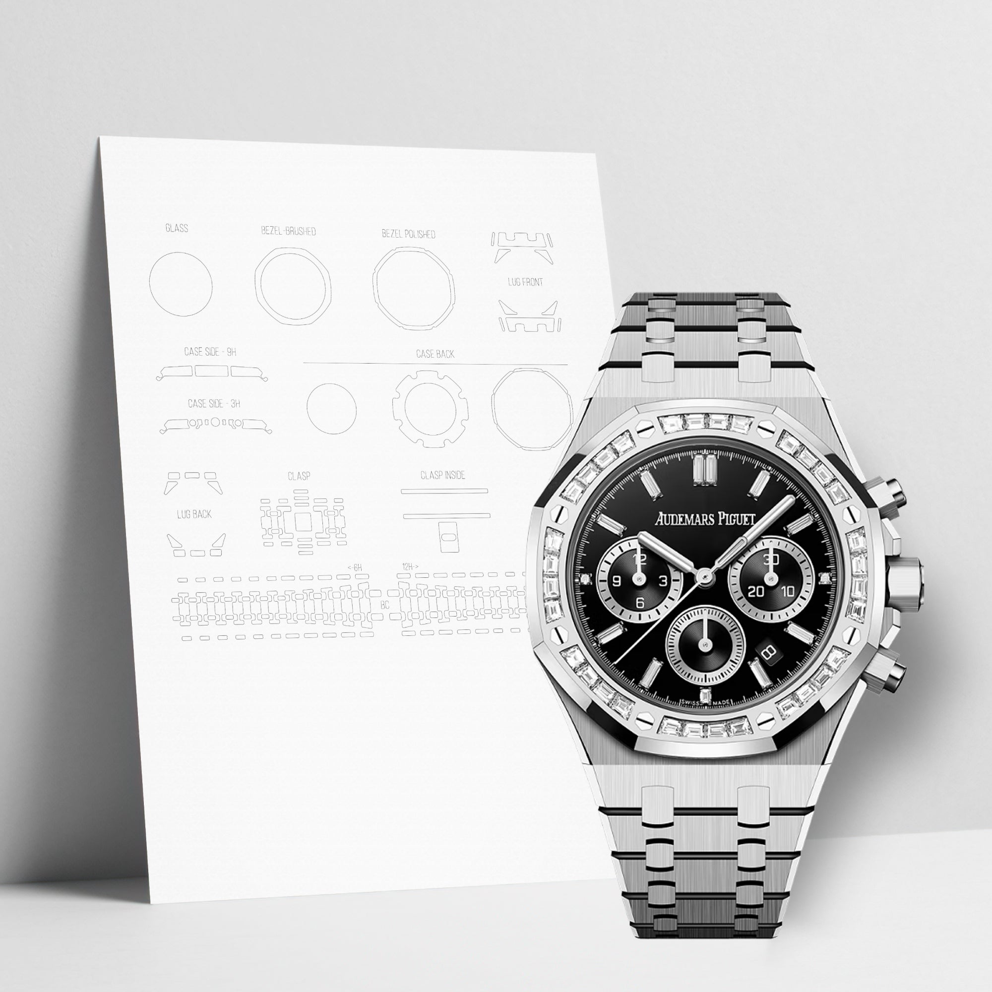 WATCHSHELL AUDEMARS PIGUET ROYAL OAK 26715BC.ZZ.1356BC.02 38MM PROTECTIVE FILM