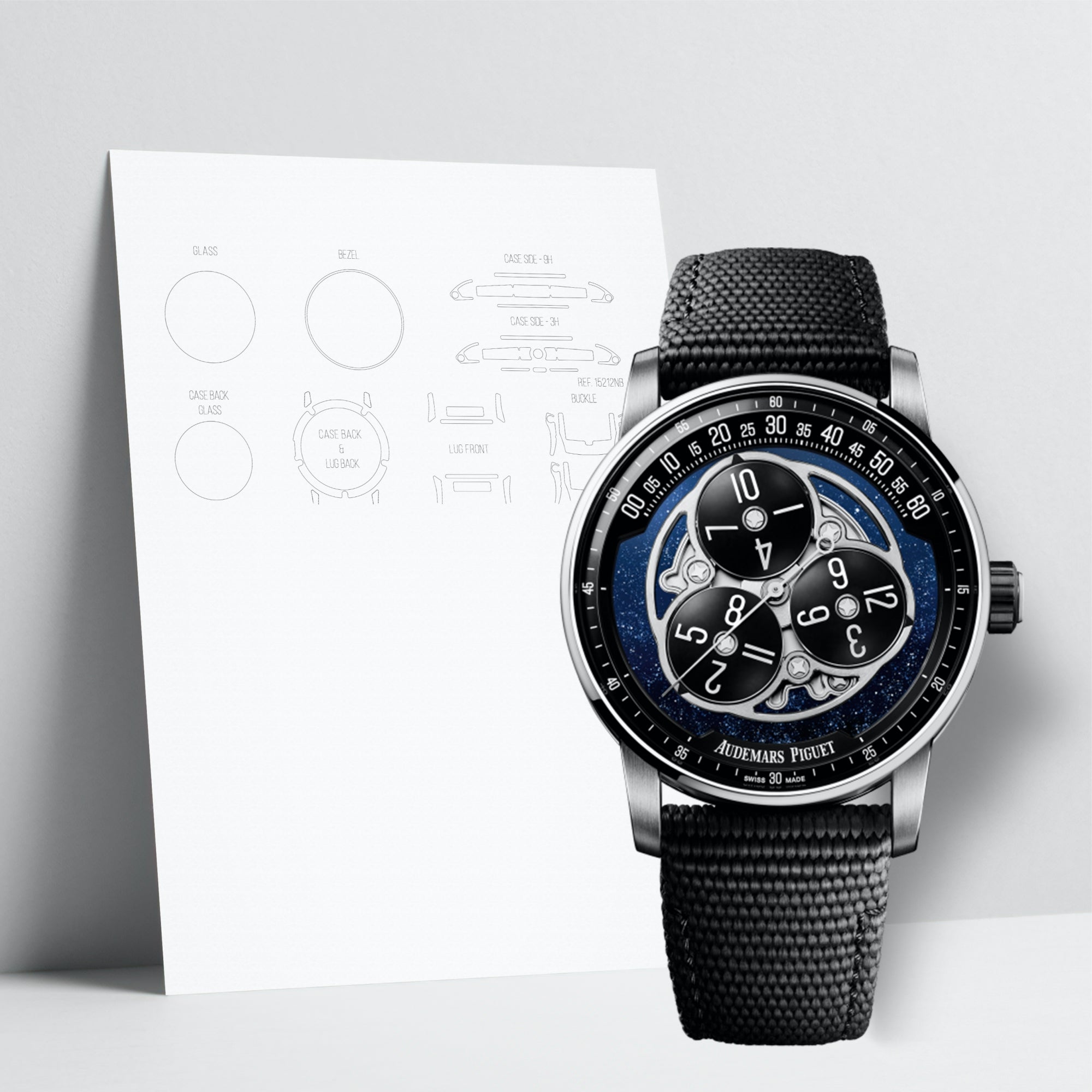 WATCHSHELL AUDEMARS PIGUET CODE 11.59 15212NB.OO.A002KB.01 41MM PROTECTIVE FILM