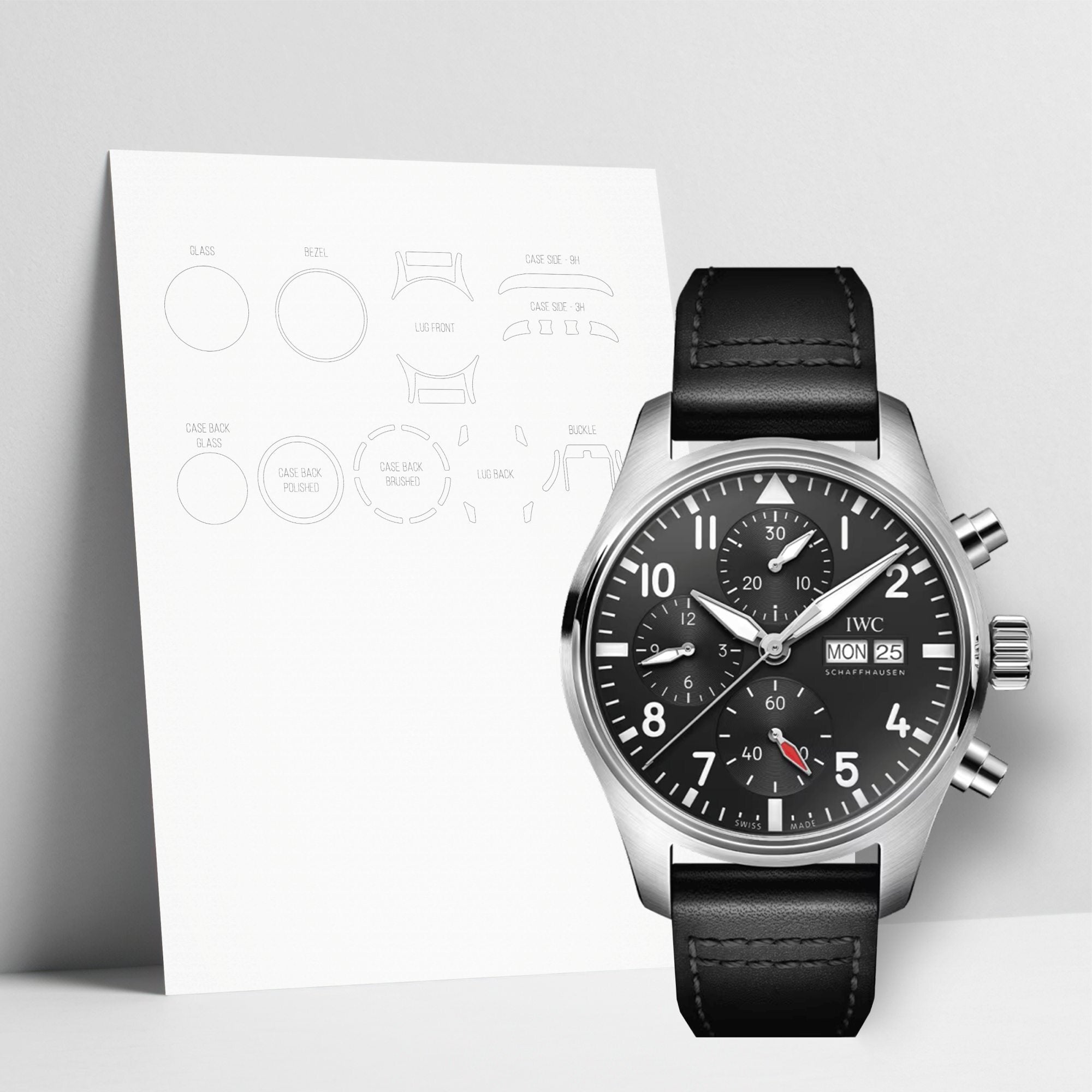 WATCHSHELL IWC PILOT'S WATCH IW388111 41MM PROTECTIVE FILM