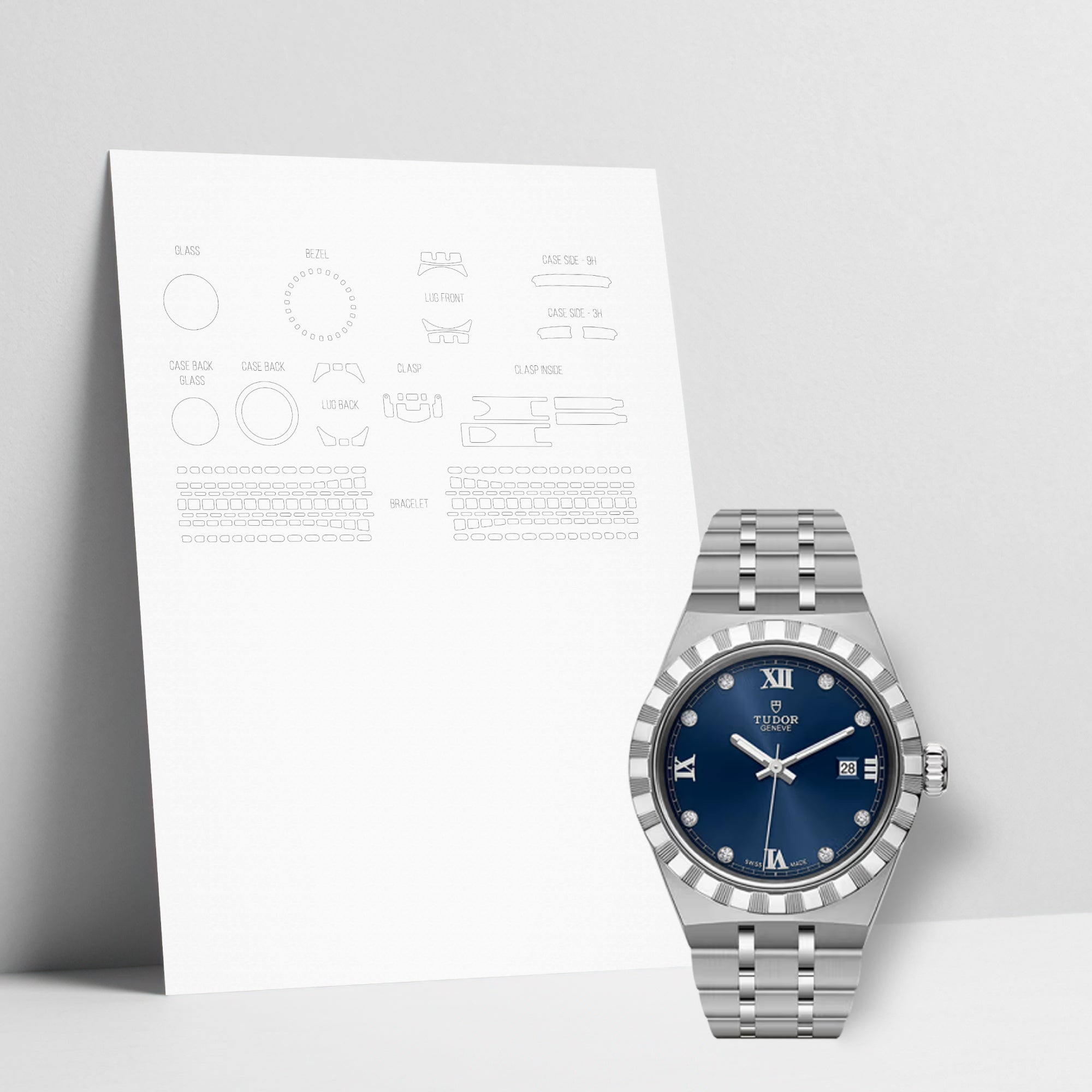 WATCHSHELL TUDOR ROYAL M28300 28MM PROTECTIVE FILM