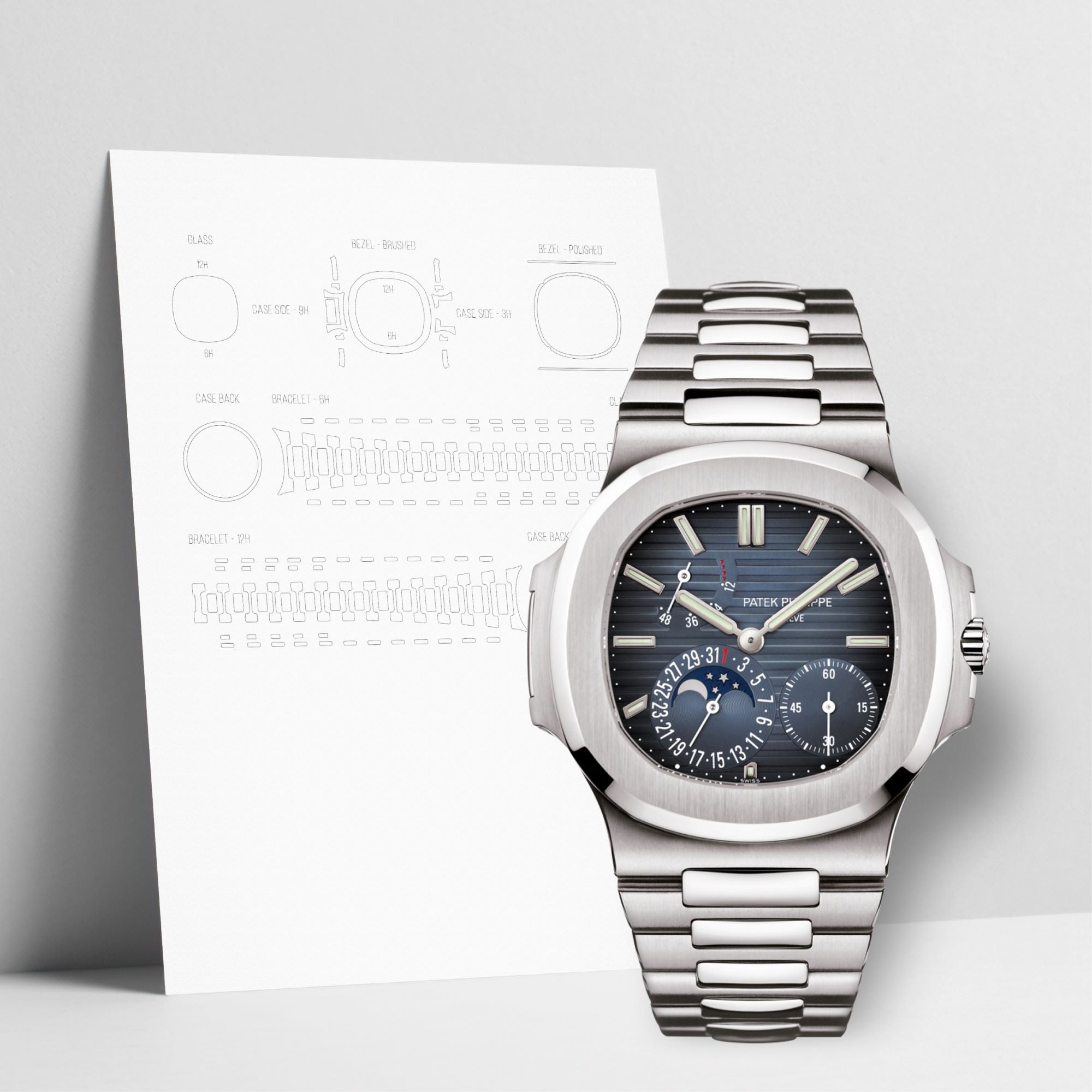WATCHSHELL PATEK PHILIPPE NAUTILUS 5712/1A 40MM PROTECTIVE FILM