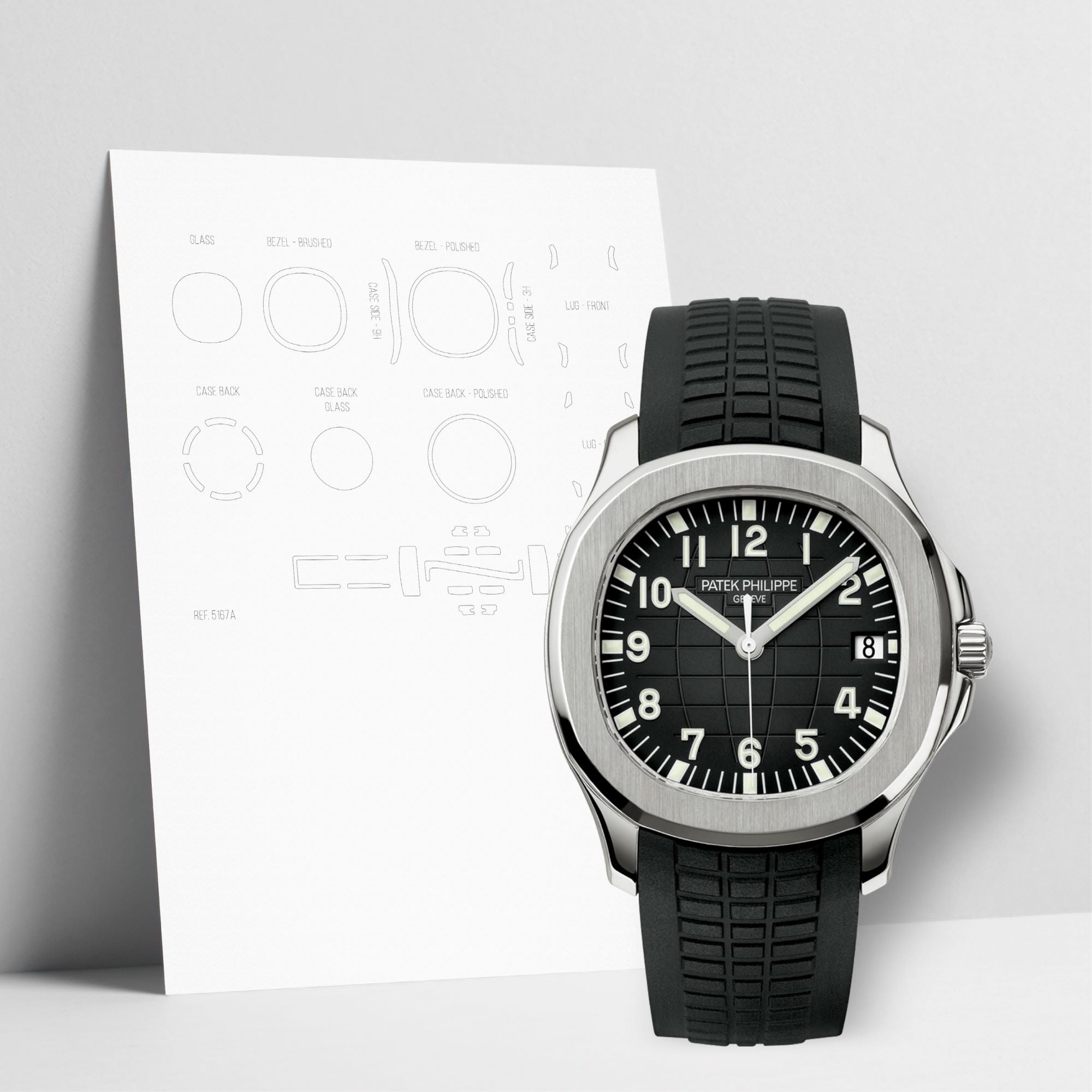 WATCHSHELL PATEK PHILIPPE AQUANAUT 5167A 40.8MM PROTECTIVE FILM