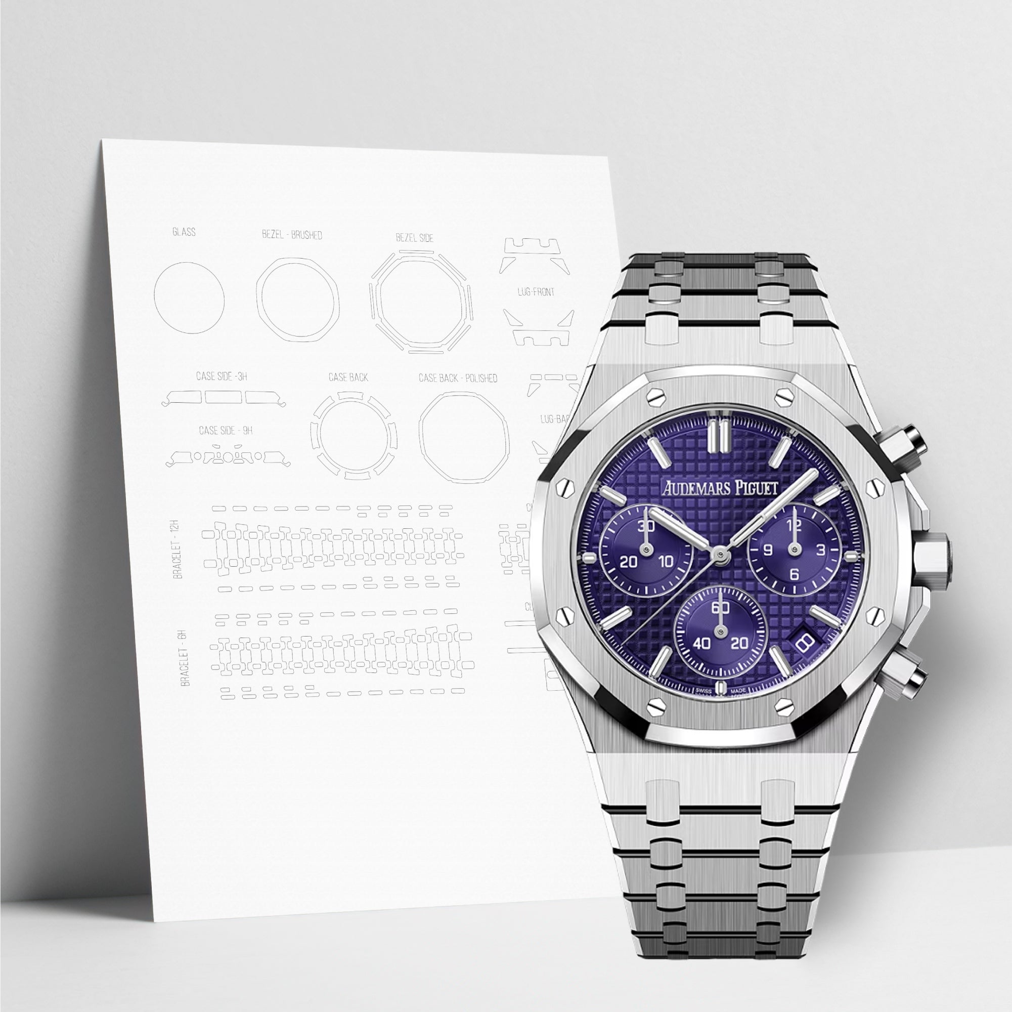 WATCHSHELL AUDEMARS PIGUET ROYAL OAK 26240BC.OO.1320BC.01 41MM PROTECTIVE FILM