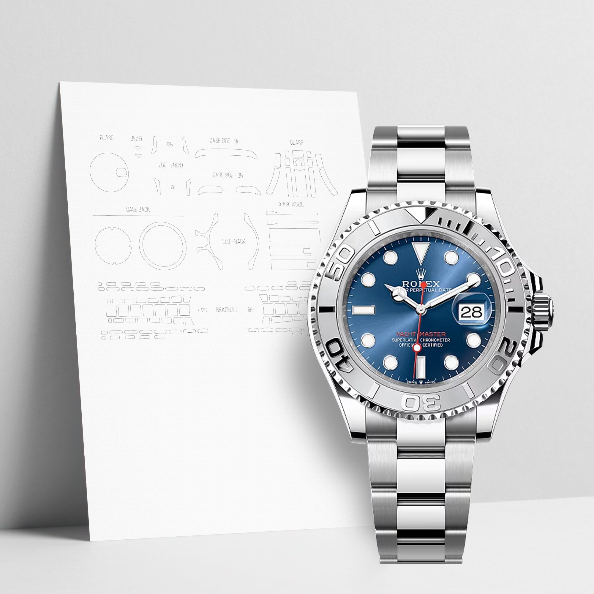 WATCHSHELL ROLEX YACHT-MASTER 126622 40MM OYSTER PROTECTIVE FILM