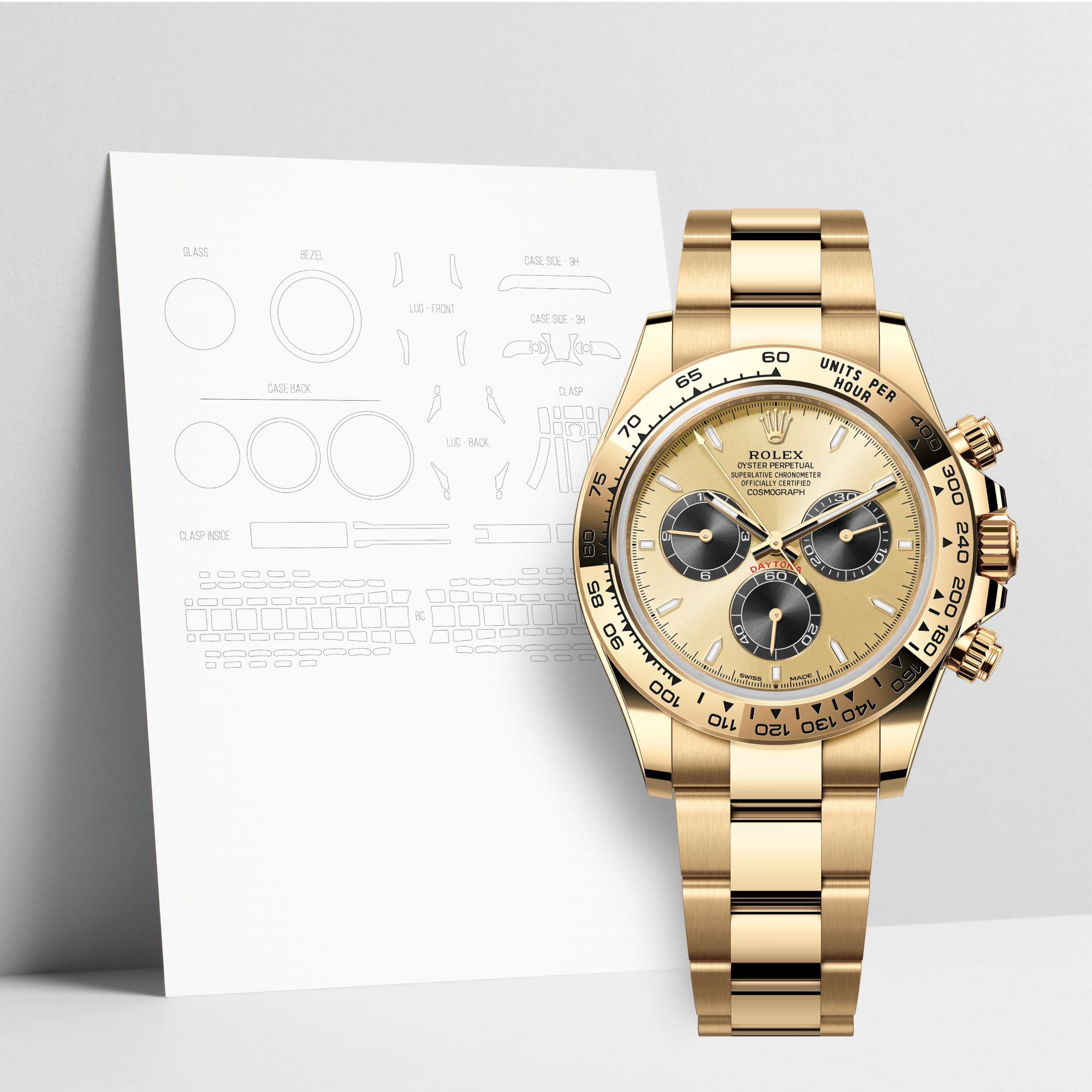 WATCHSHELL ROLEX DAYTONA 126508 40MM OYSTER PROTECTIVE FILM