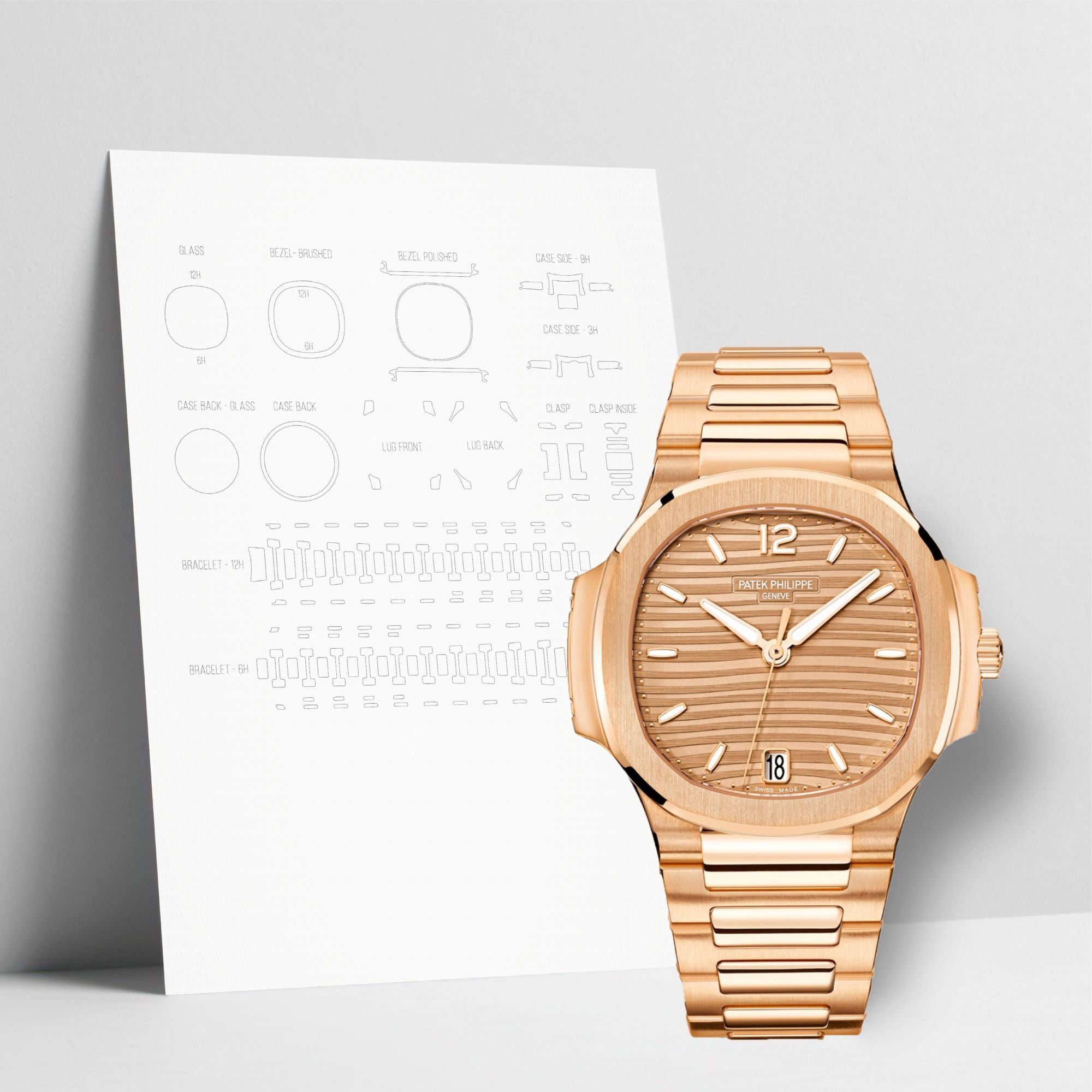WATCHSHELL PATEK PHILIPPE NAUTILUS 7118/1R 35.2MM PROTECTIVE FILM