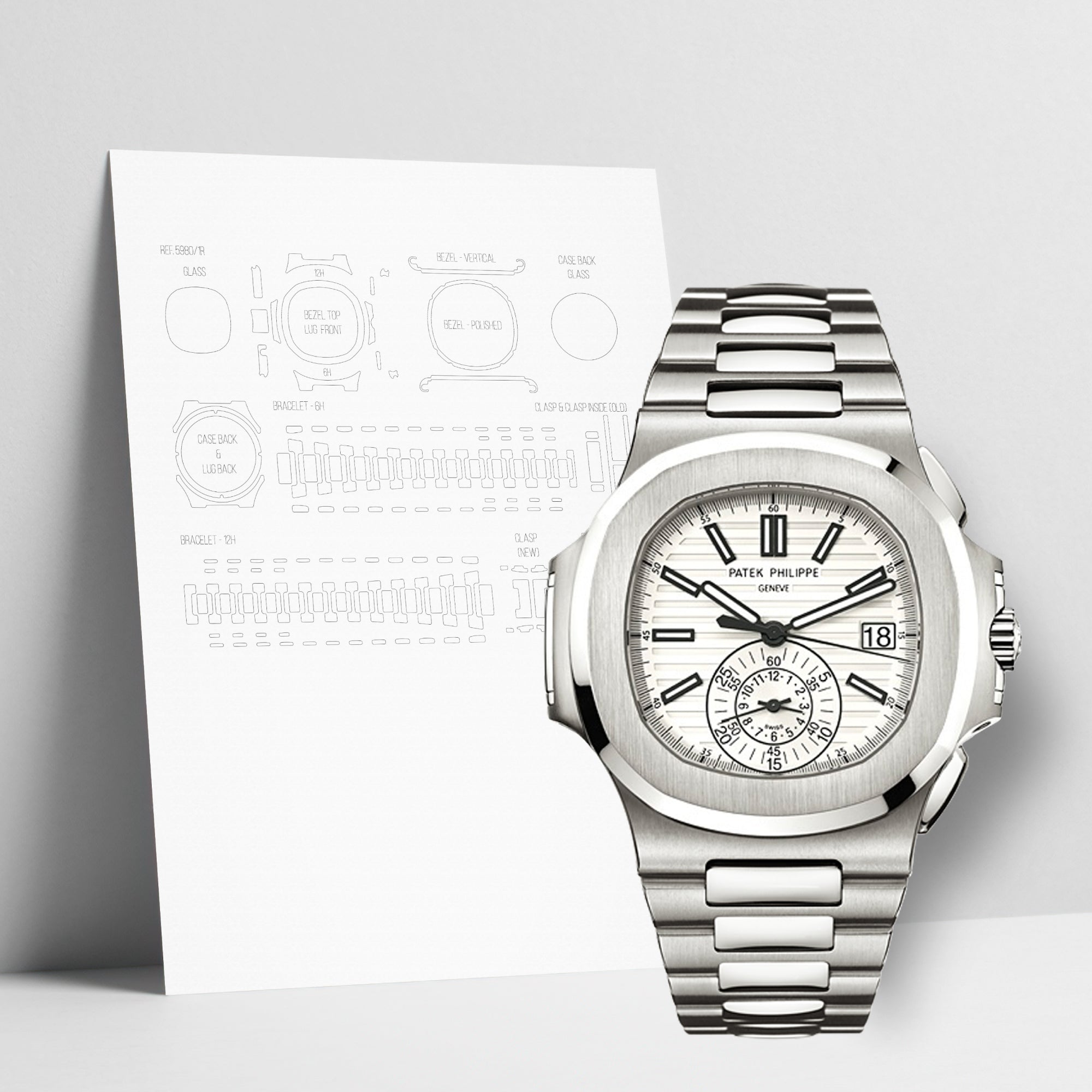 WATCHSHELL PATEK PHILIPPE NAUTILUS 5980/1A 40.5MM PROTECTIVE FILM