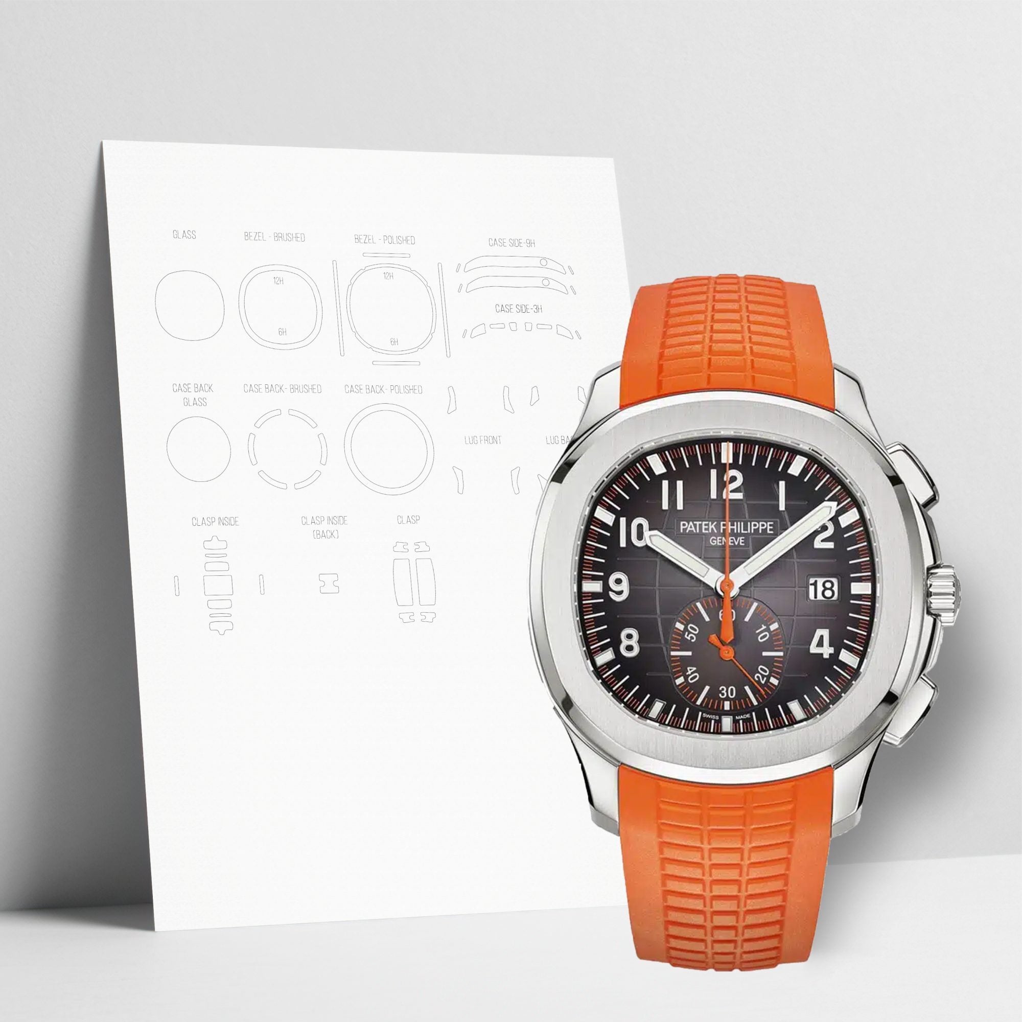 WATCHSHELL PATEK PHILIPPE AQUANAUT 5968A 42.2MM PROTECTIVE FILM