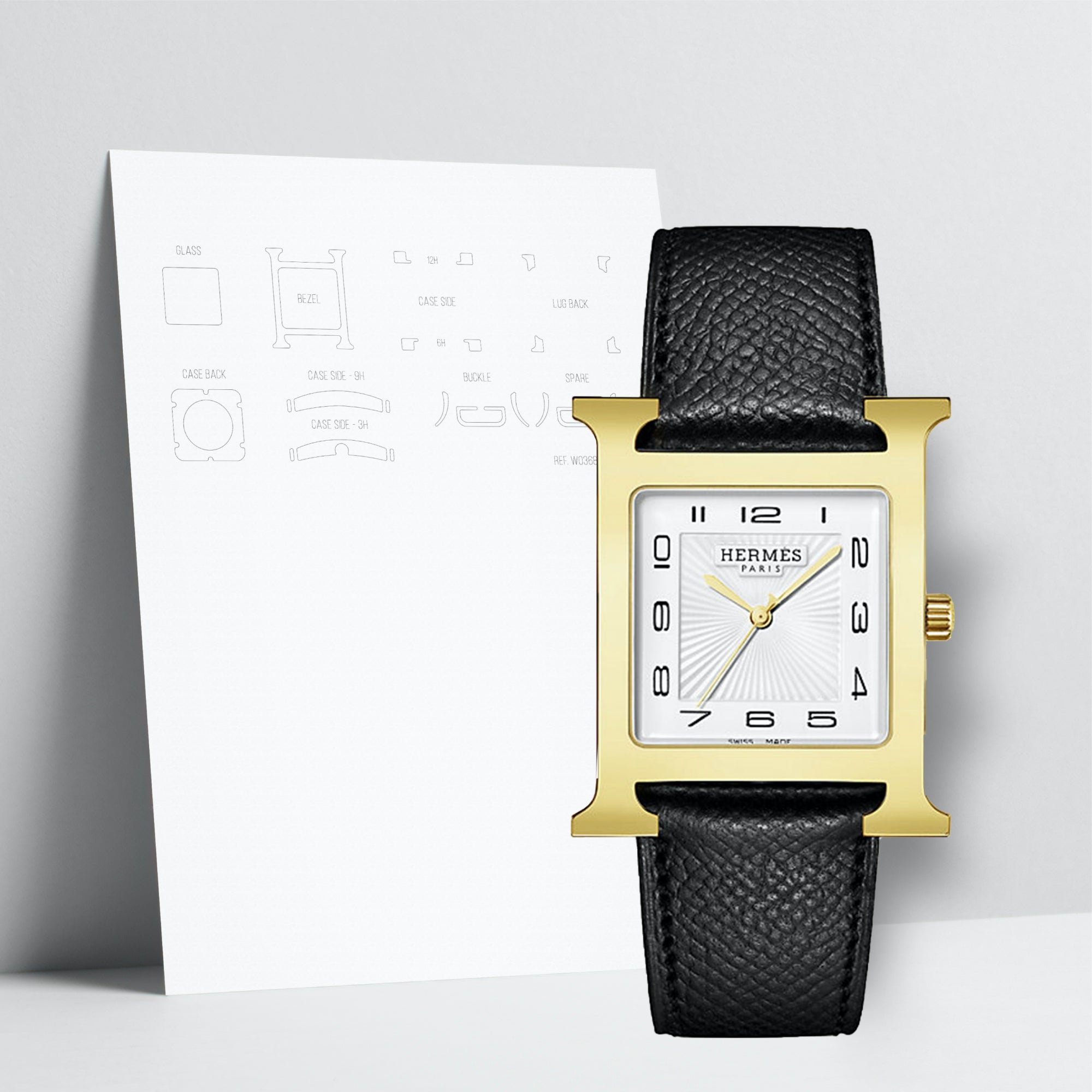 WATCHSHELL HERMES HEURE H W036843WW00 34MM PROTECTIVE FILM