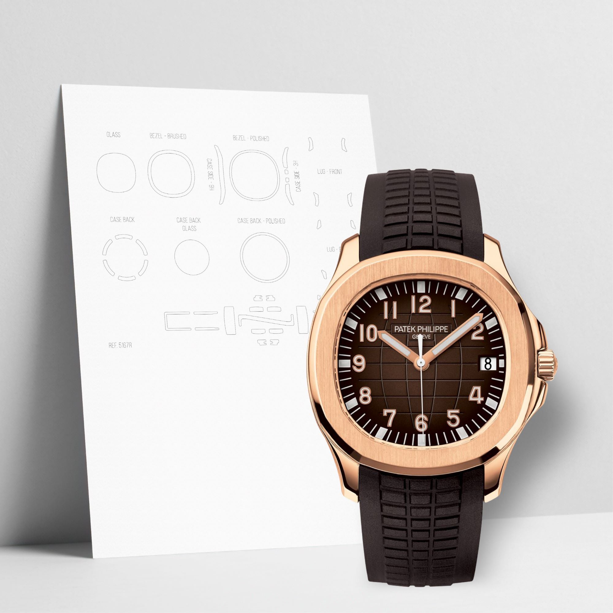 WATCHSHELL PATEK PHILIPPE AQUANAUT 5167R 40.8MM PROTECTIVE FILM