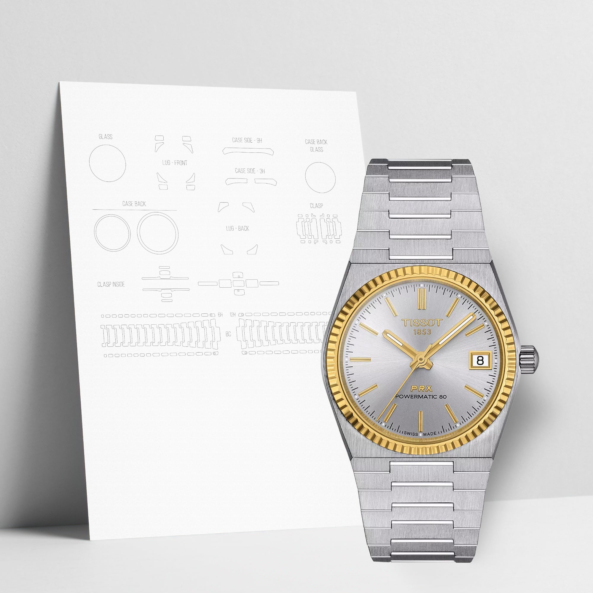 WATCHSHELL TISSOT PRX T931.207.41.031.01 35MM PROTECTIVE FILM