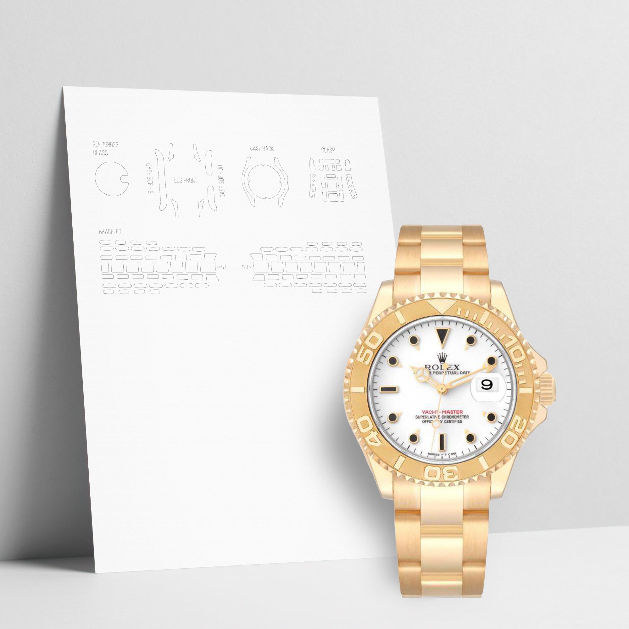 WATCHSHELL YACHT-MASTER ROLEX 168628 35MM OYSTER PROTECTIVE FILM