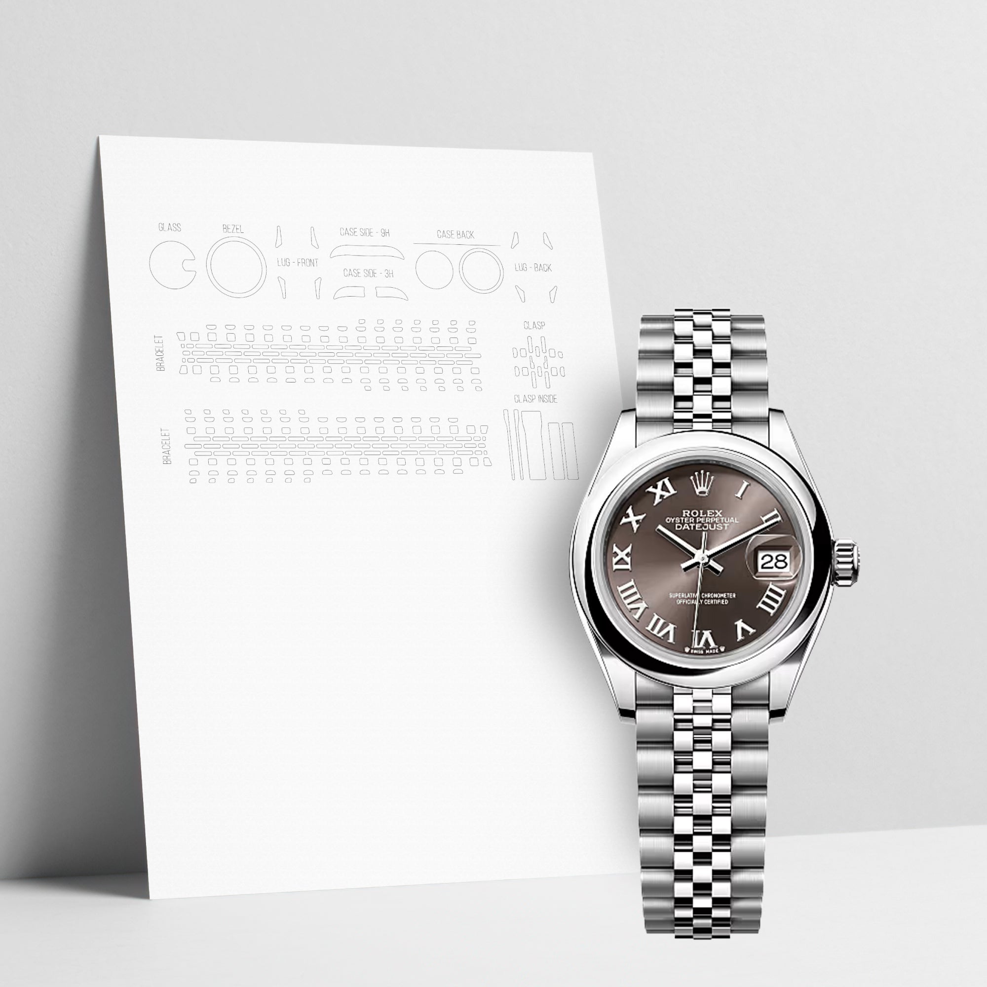 WATCHSHELL ROLEX DATEJUST 279160 28MM JUBILEE PROTECTIVE FILM