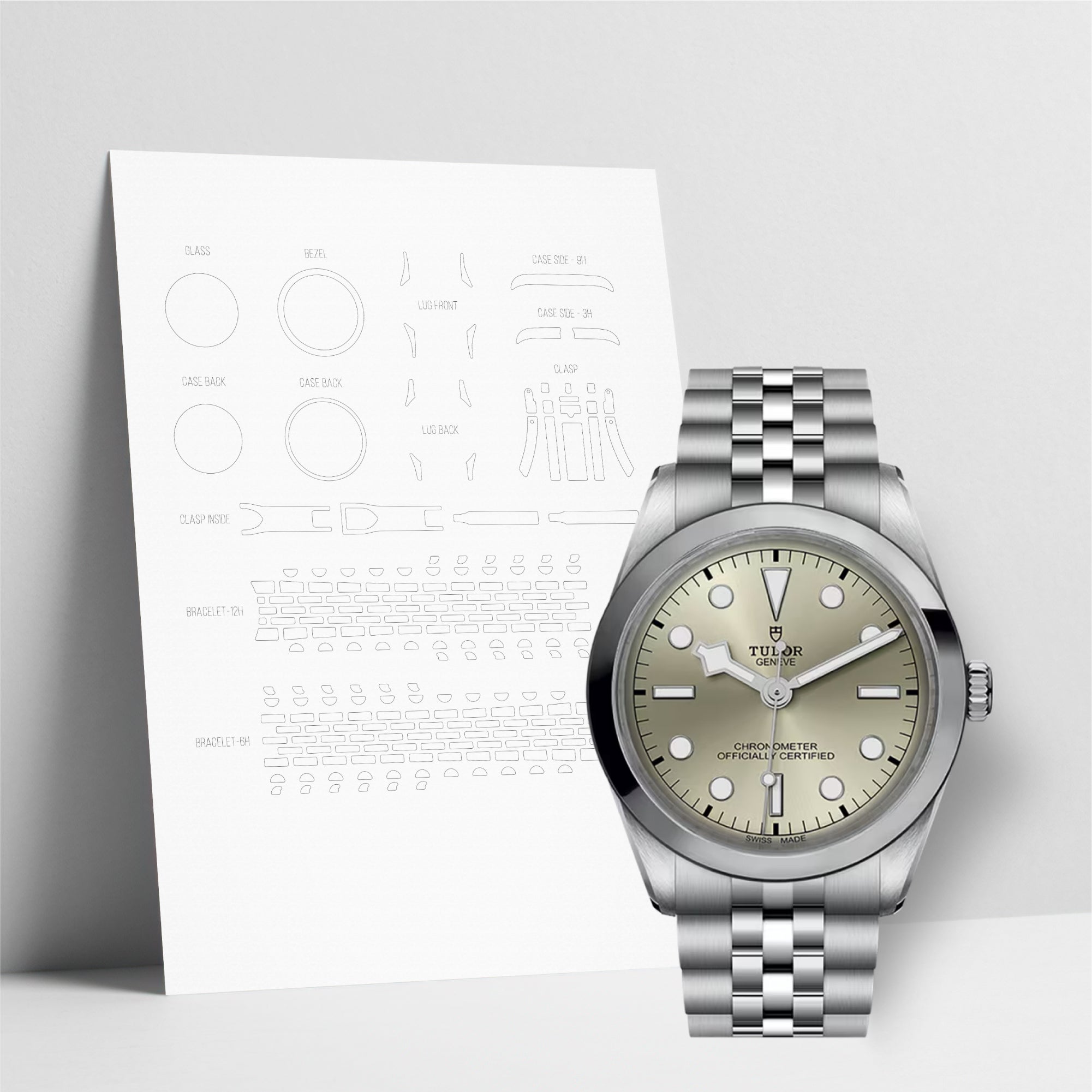 WATCHSHELL TUDOR M79640 BLACK BAY 36MM PROTECTIVE FILM