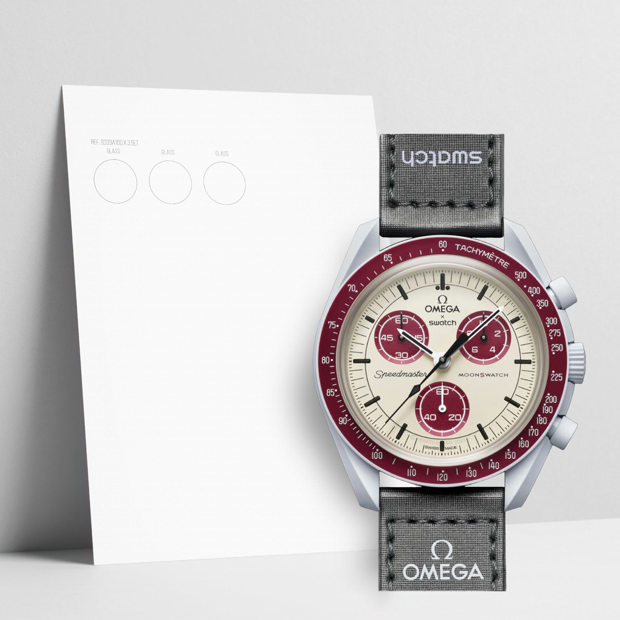 WATCHSHELL SWATCH MOONSWATCH SO33M101 42MM PROTECTIVE FILM
