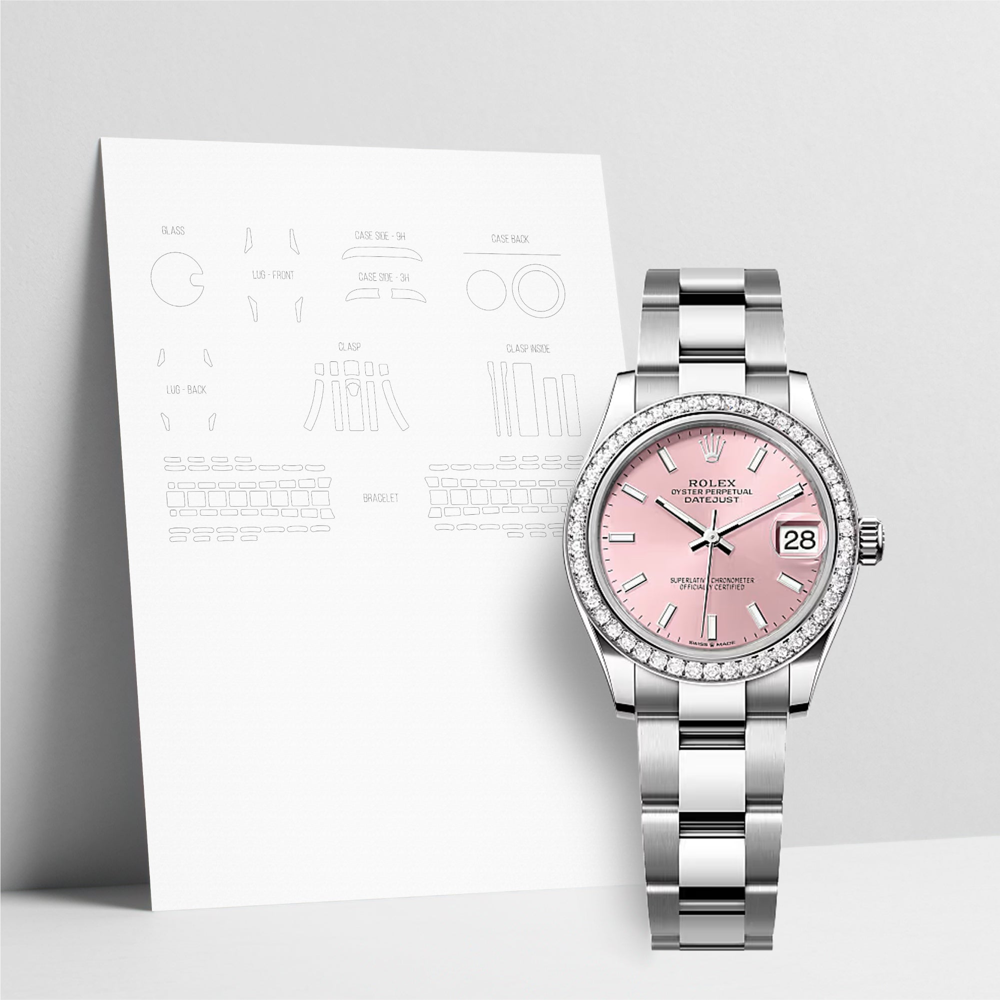WATCHSHELL ROLEX DATEJUST 278384RBR 31MM OYSTER PROTECTIVE FILM