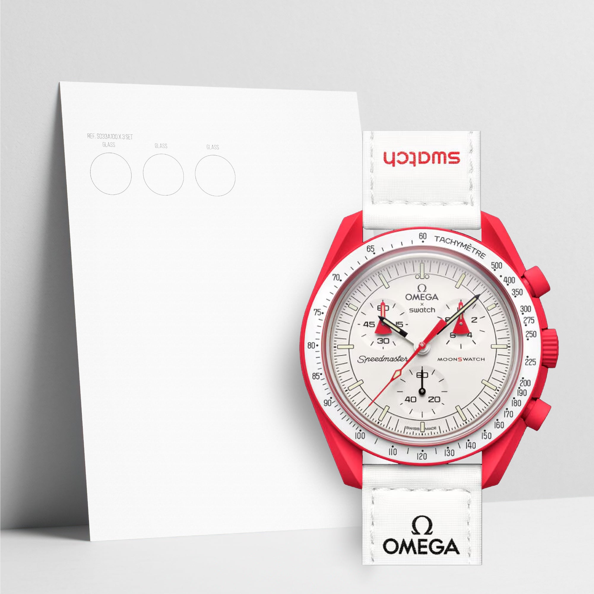 WATCHSHELL SWATCH MOONSWATCH SO33R100 42MM PROTECTIVE FILM