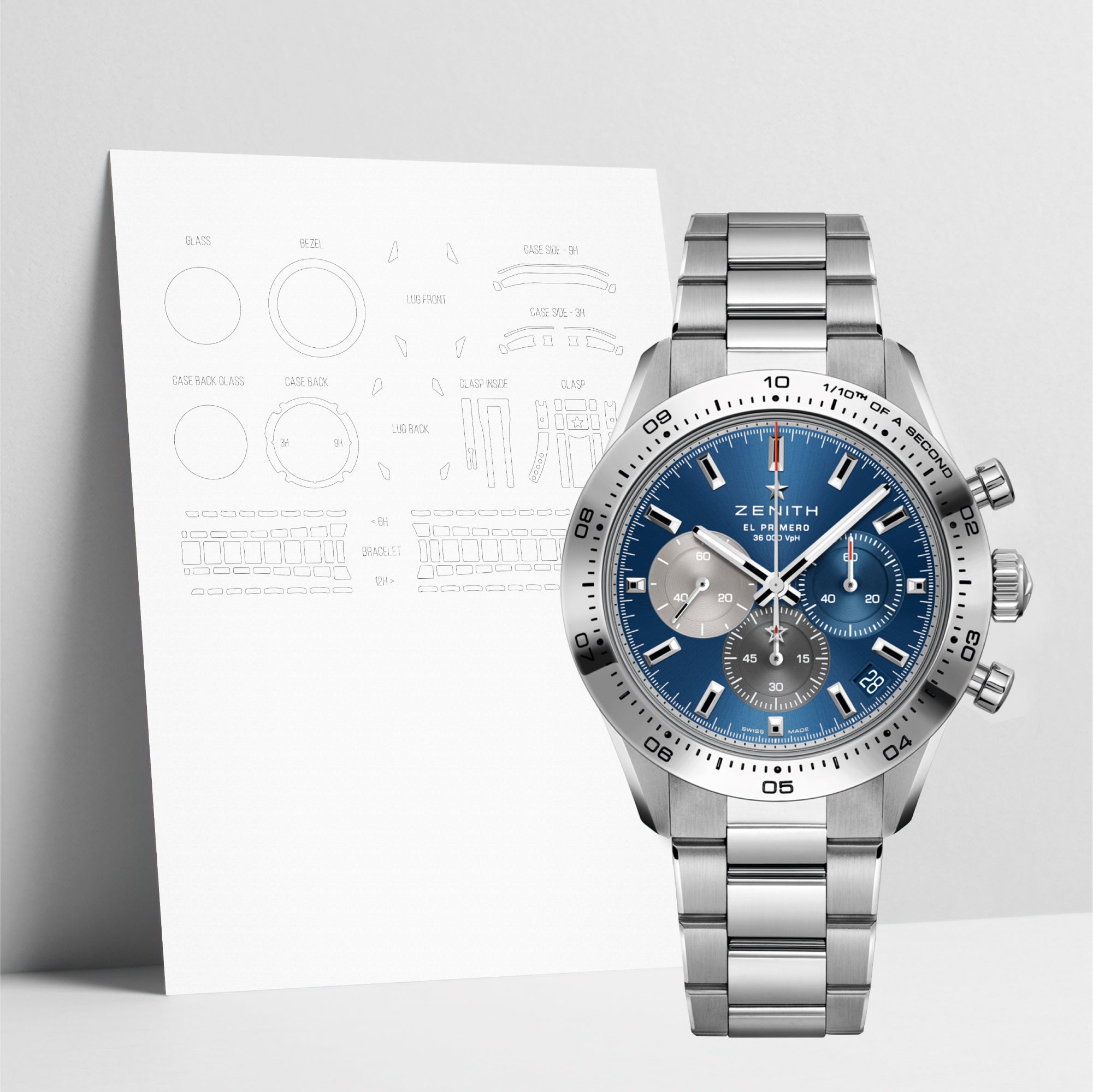 WATCHSHELL ZENITH CHRONOMASTER 03.3114.3600/51.M3100 41MM PROTECTIVE FILM