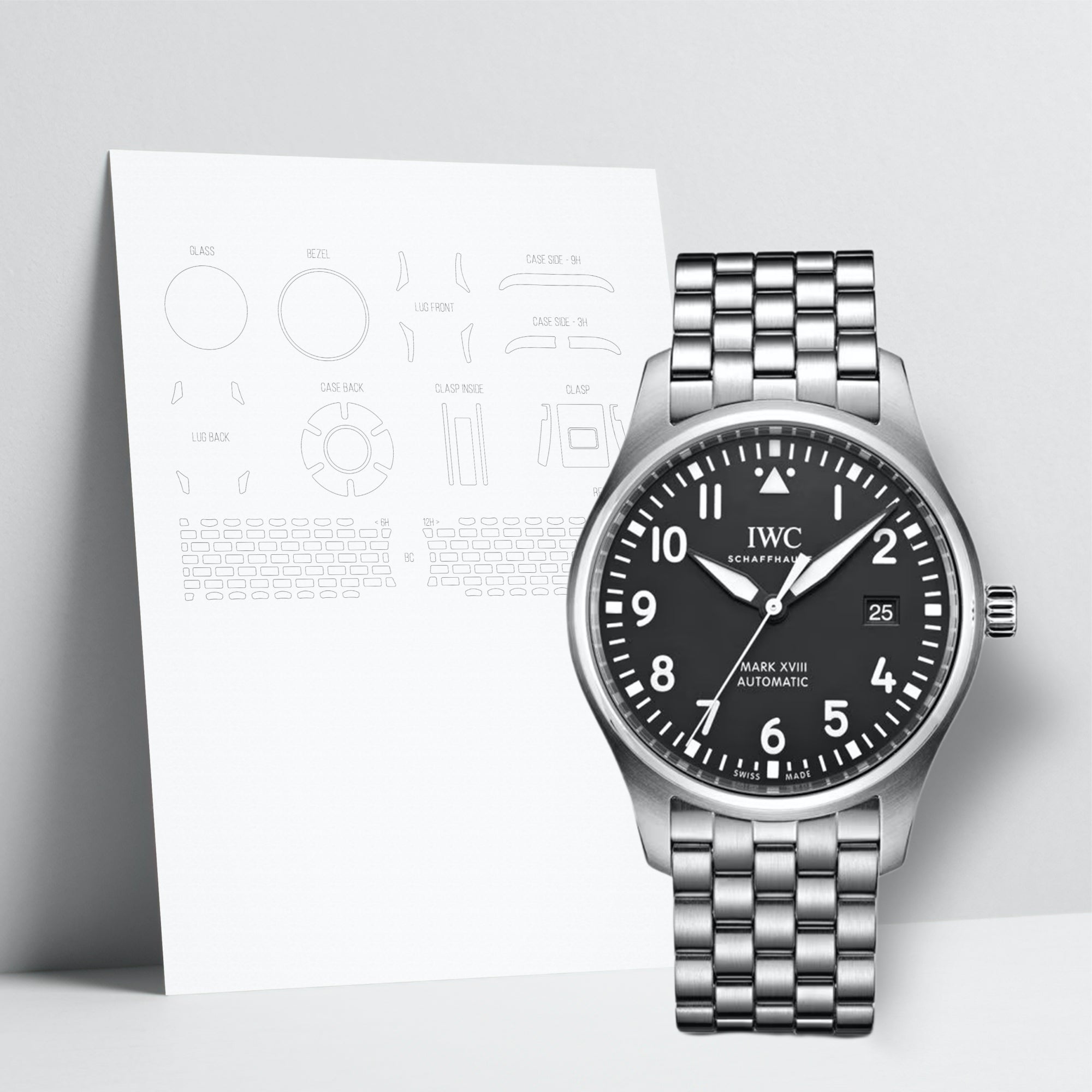 WATCHSHELL IWC MARK 18 IW327011 40MM PROTECTIVE FILM