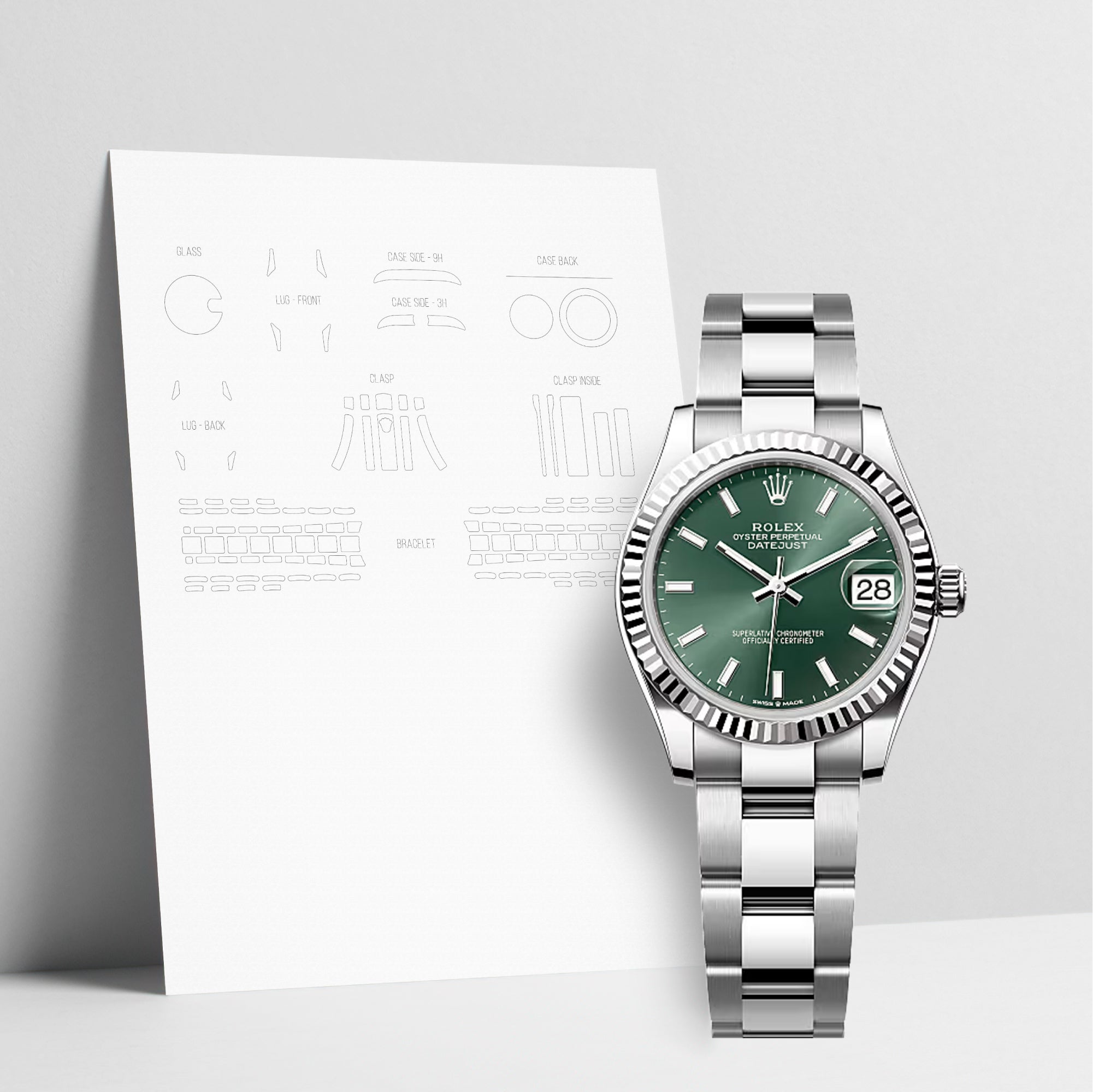 WATCHSHELL ROLEX DATEJUST 278274 31MM OYSTER PROTECTIVE FILM